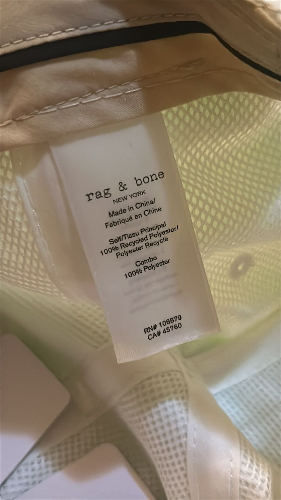 Rag & Bone Rag & Bone Addison Baseball Cap in Antique White One Size Size ONE SIZE - 5 Thumbnail