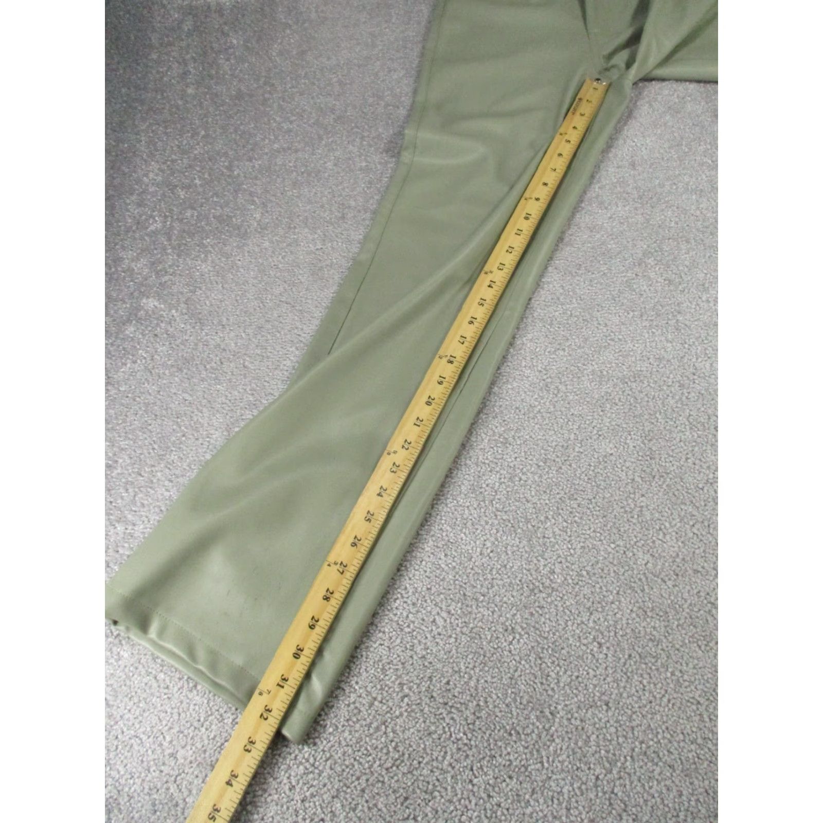 Zara Zara Pants Womens 4 Khaki Faux Leather Straight Leg Dress Pants Beige 4 Womens Mens? Size 27" / US 4 / IT 40 - 5 Thumbnail
