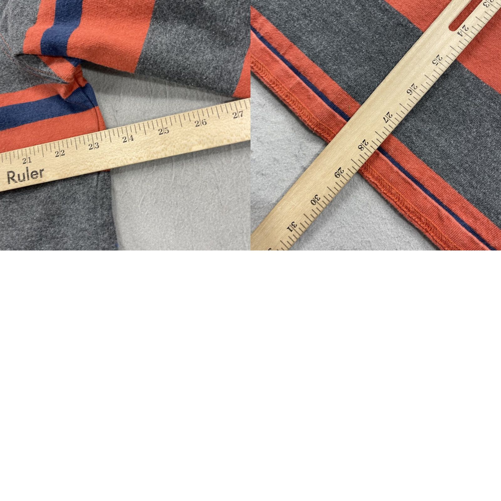 Vintage L.L. Bean Polo Shirt Mens Large Orange Striped Henley Rugby Long Sleeve 507514 Size US L / EU 52-54 / 3 - 8 Thumbnail
