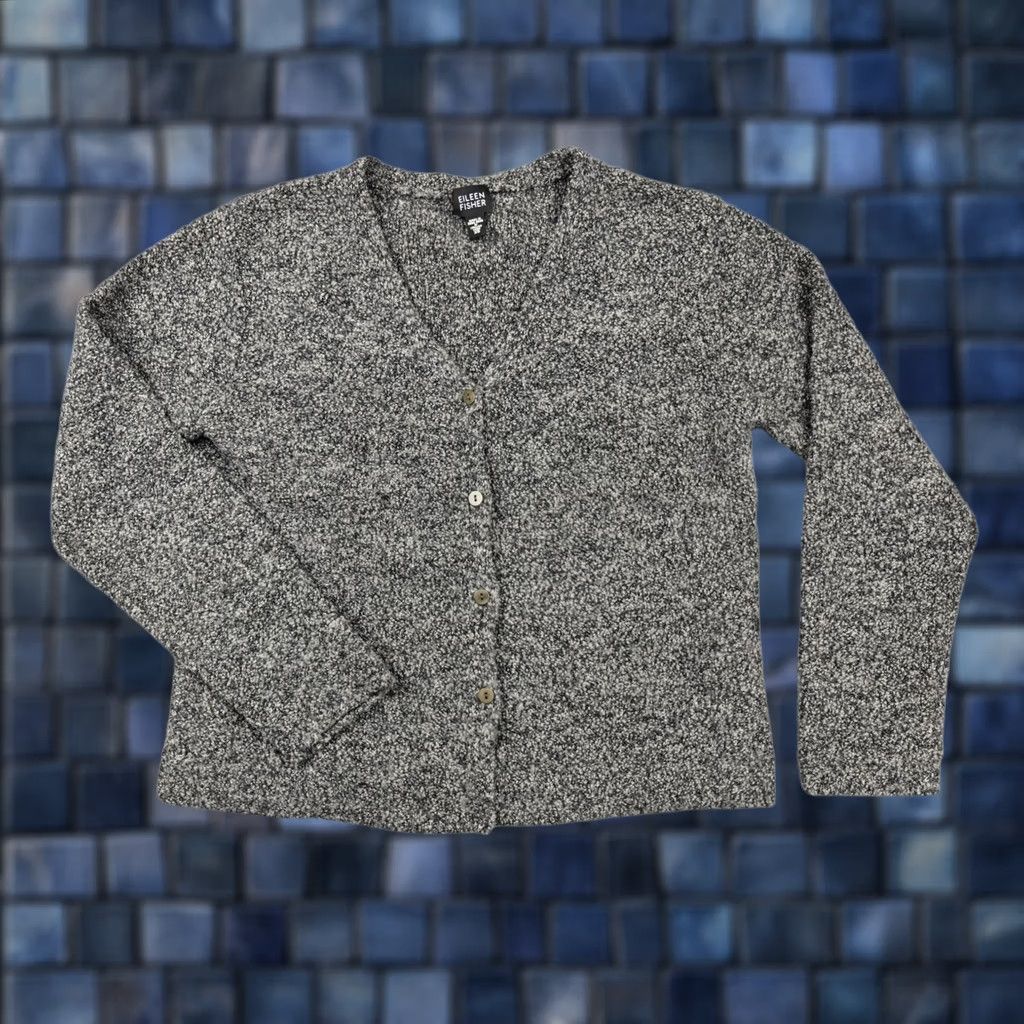 Eileen Fisher Eileen Fisher Cardigan Womens XS Gray Merino Wool V Neck Button Knit Chunky Size XS / US 0-2 / IT 36-38 - 1 Thumbnail
