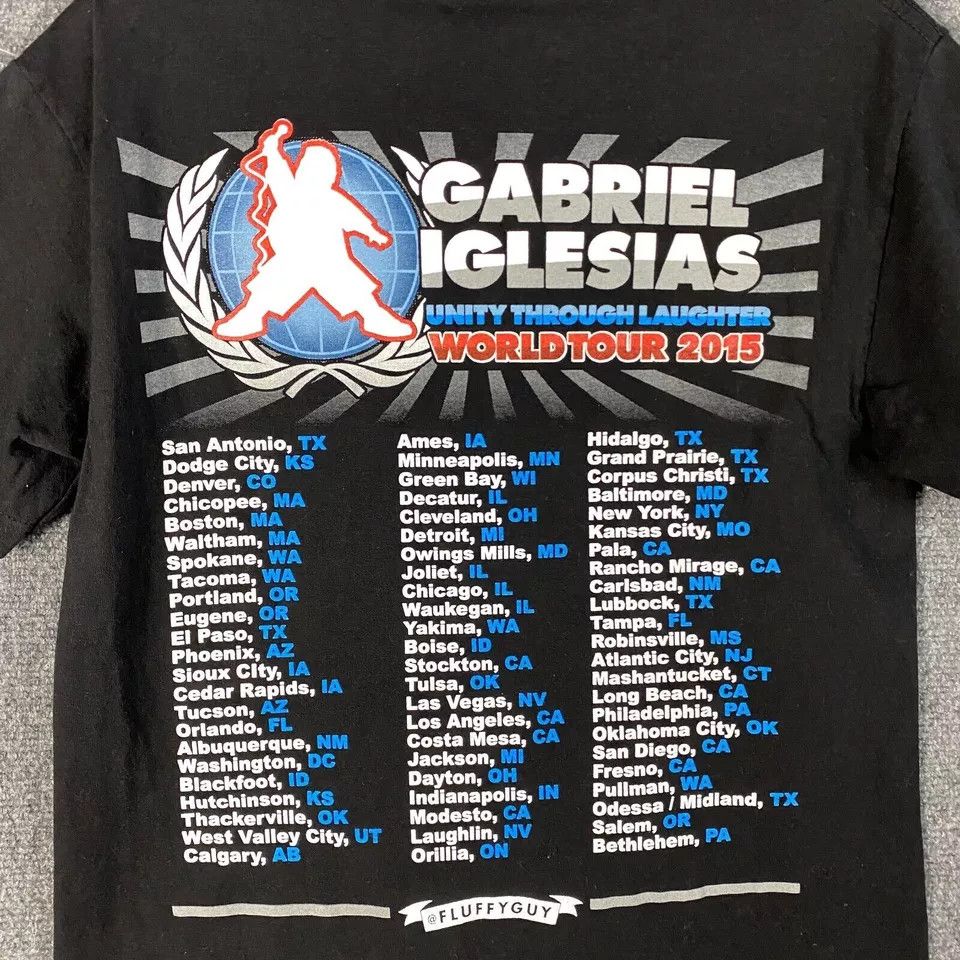 Other Gabriel Iglesias 2015 World Tour T-Shirt Men's Small S Size US S / EU 44-46 / 1 - 8 Thumbnail