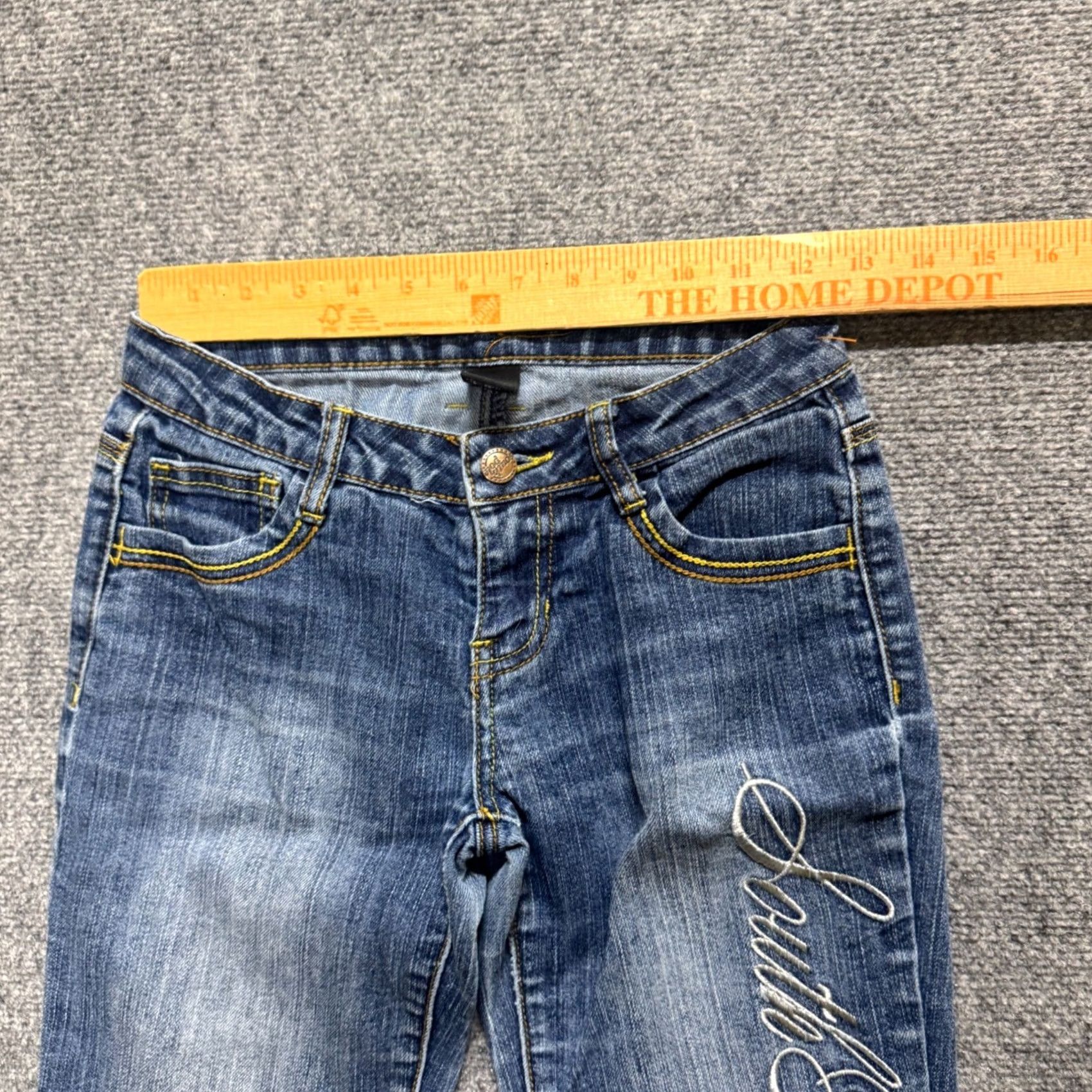Southpole VTG Southpole Jeans Womens XS Regular Size Blue Washed Y2K Slim Boot Embroidered Womens Jeans Size 26" / US 2 / IT 38 - 6 Thumbnail