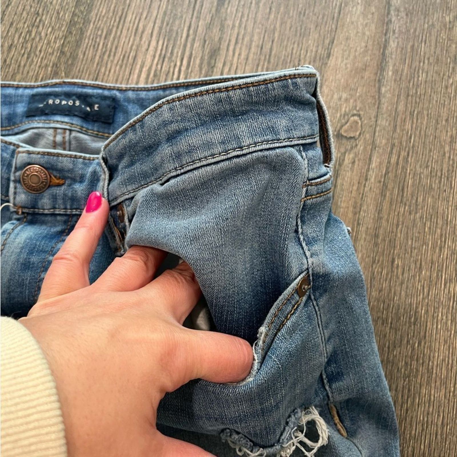 Aeropostale Aeropostale Super Skinny Jeans Distressed Size 32/30 Size US 32 / EU 48 - 5 Thumbnail