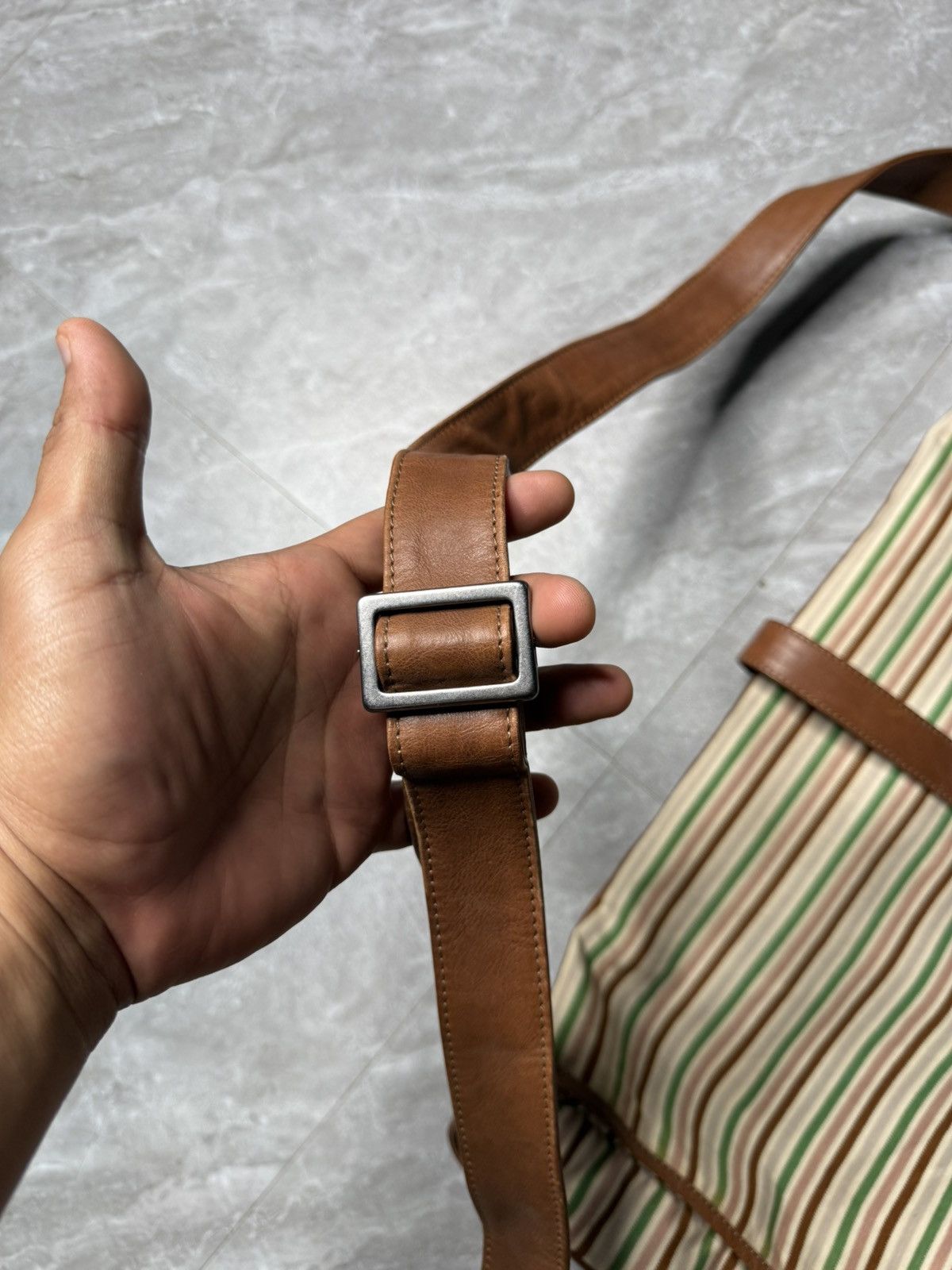 Marni Marni Large Leather Trimmed Messenger Crossbody Bag Size ONE SIZE - 7 Thumbnail