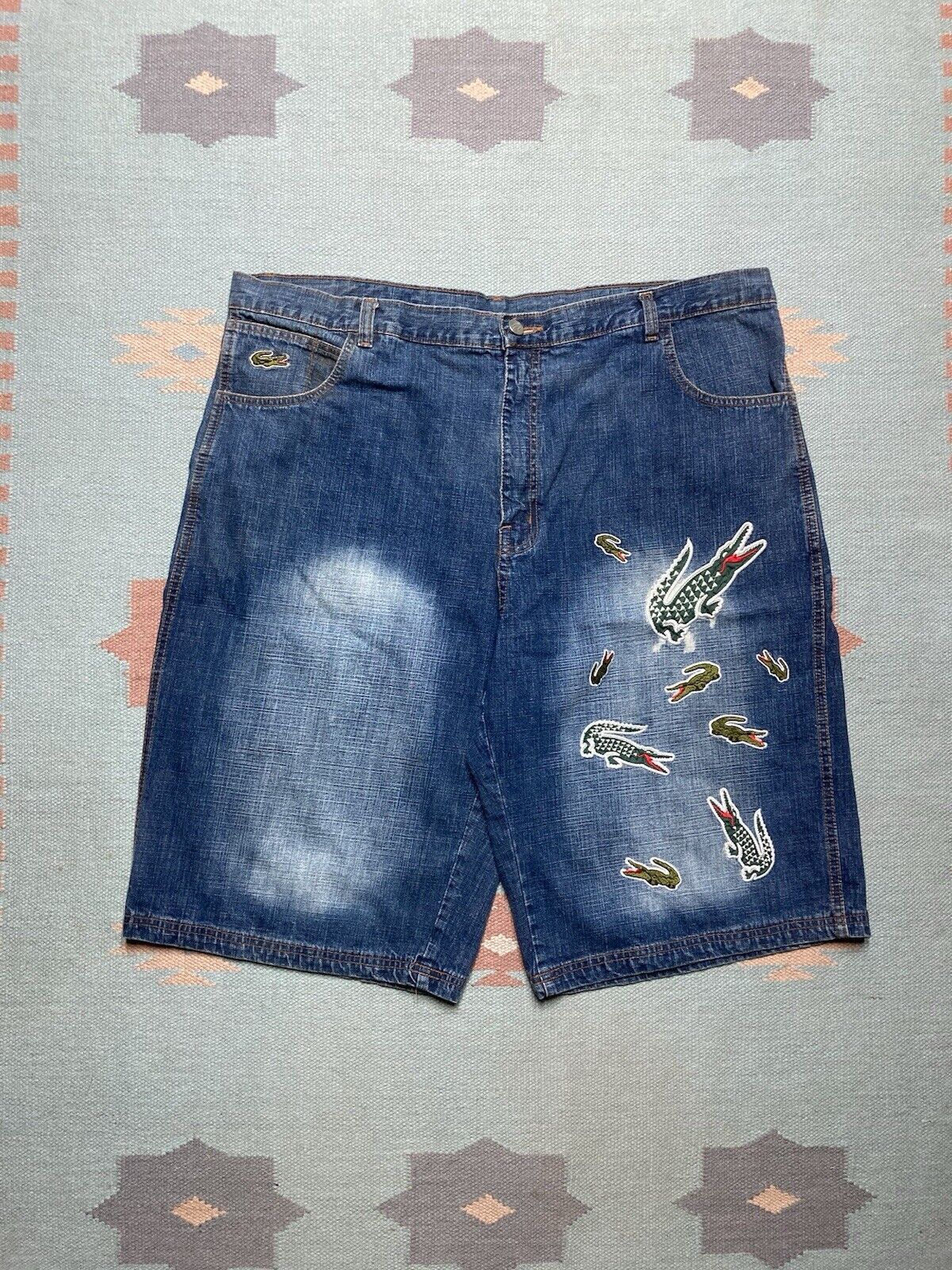 Lacoste × Vintage y2k baggy jeans shorts lacoste faded southpole alligator 44 Size US 44 / EU 60 - 1 Thumbnail
