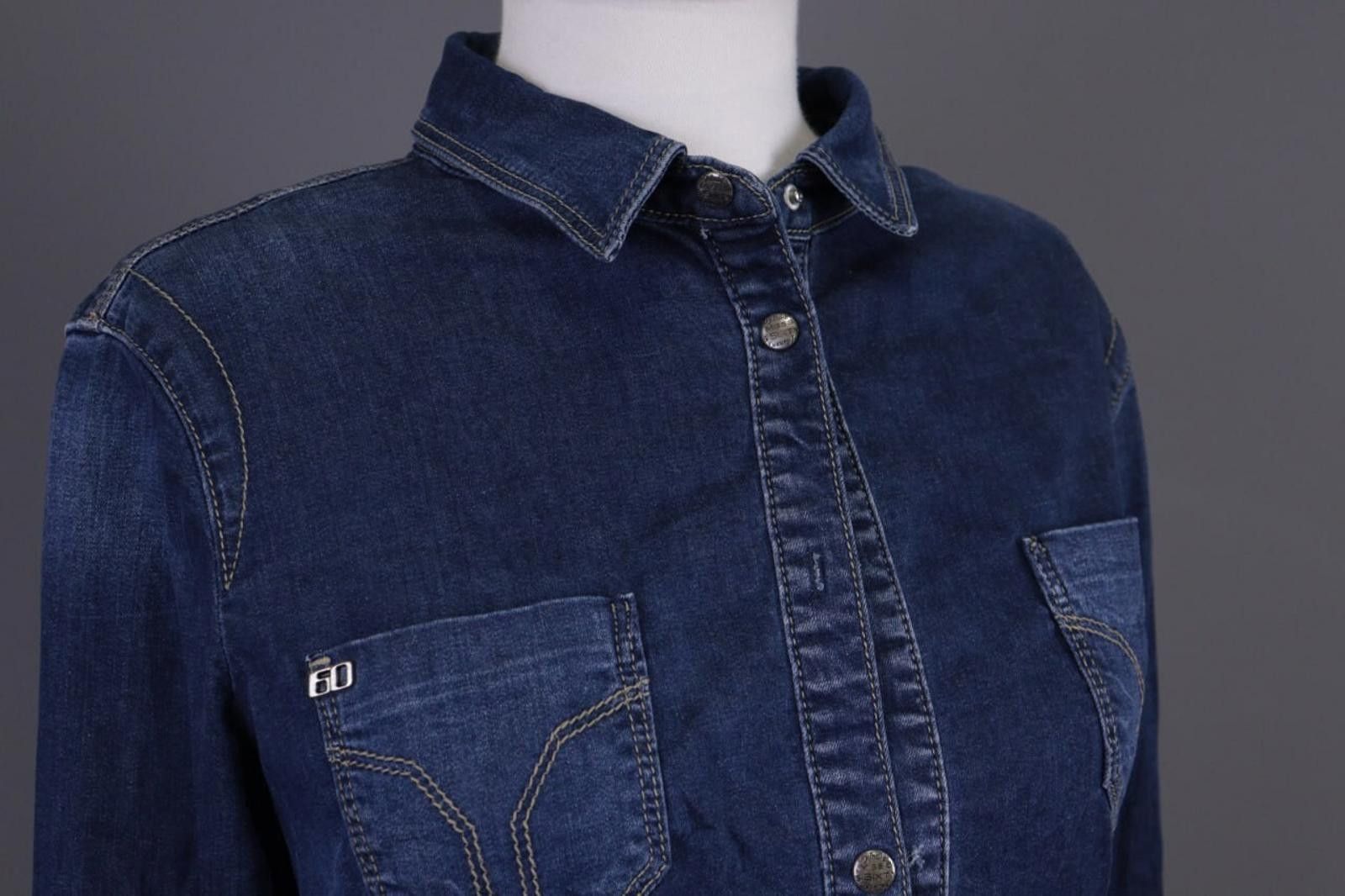 Designer Ladies Miss Sixty Collection Blue Denim Snap Jacket Size S Size S / US 4 / IT 40 - 5 Thumbnail