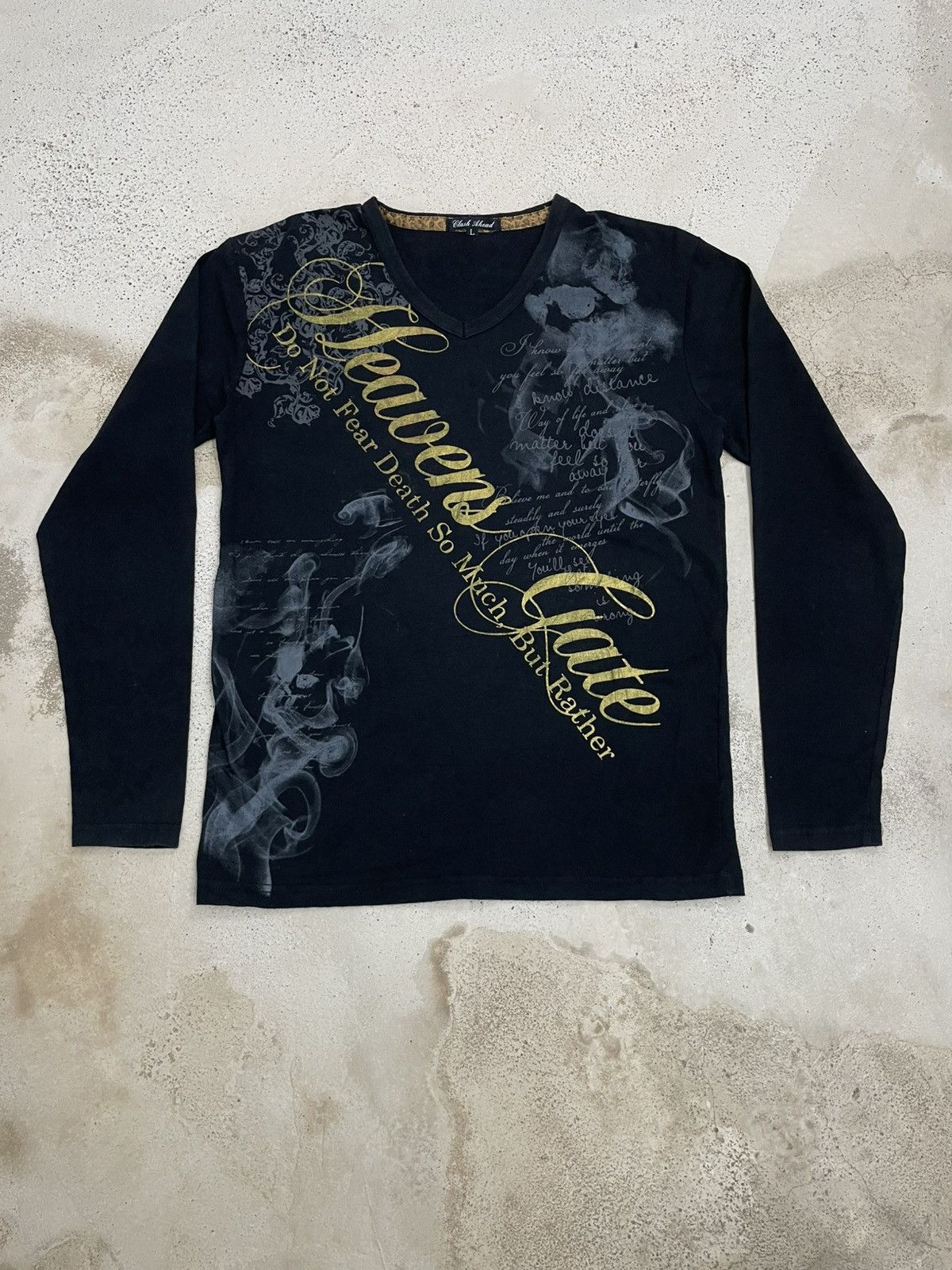 Japanese Brand × KMRii Clash Ahead Y2K Design Smoke Wording Death Poem Size US M / EU 48-50 / 2 - 3 Thumbnail