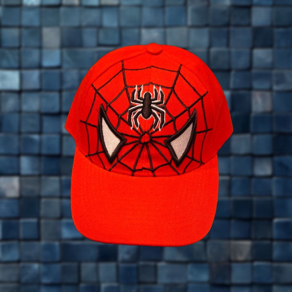 Vintage Vintage Spider in Web Eyes Baseball Cap Men Adjustable Red Size ONE SIZE - 1 Thumbnail