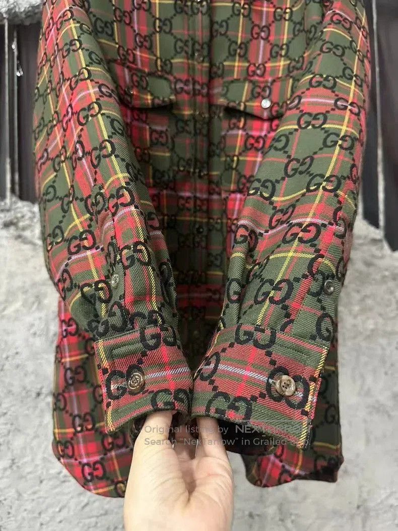 Gucci Gucci Plaid Shirt Jacket Size 42. Size US M / EU 48-50 / 2 - 4 Thumbnail