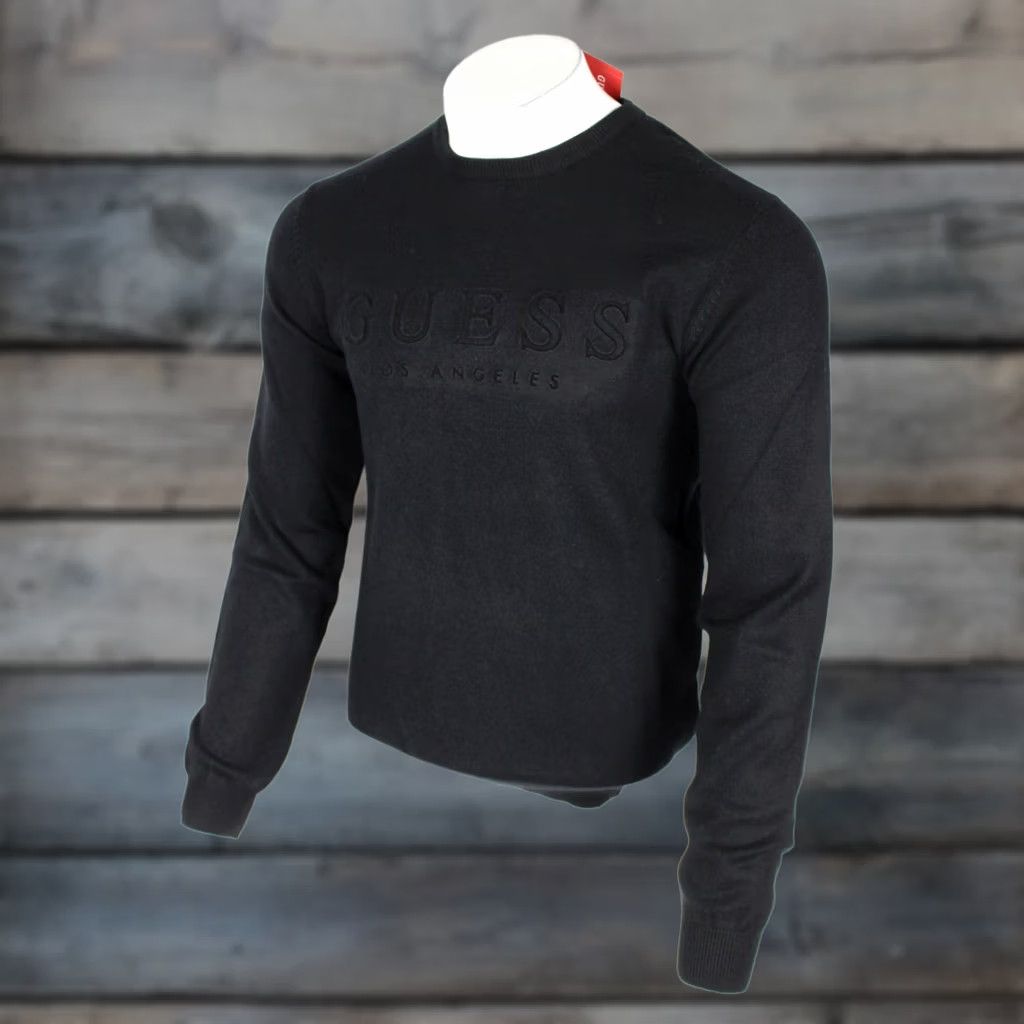 Guess VINTAGE Guess Jeans Men's Stero Debos Sweater Long Sleeve Crew M Black Viscose Blnd 0 Size US M / EU 48-50 / 2 - 1 Thumbnail