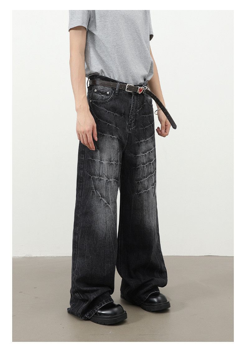 Jean American men's loose straight lightning washed jeans Size US 32 / EU 48 - 6 Thumbnail