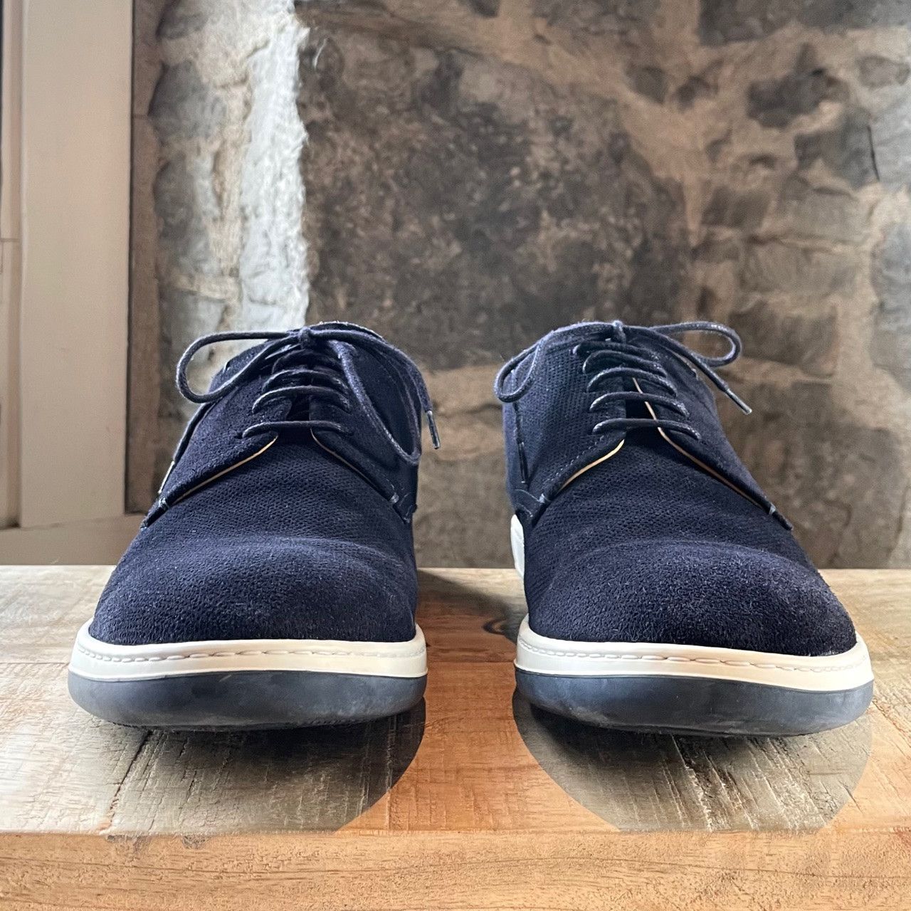 Giorgio Armani Giorgio Armani Navy Suede Sneakers Size US 7 / EU 40 - 3 Thumbnail