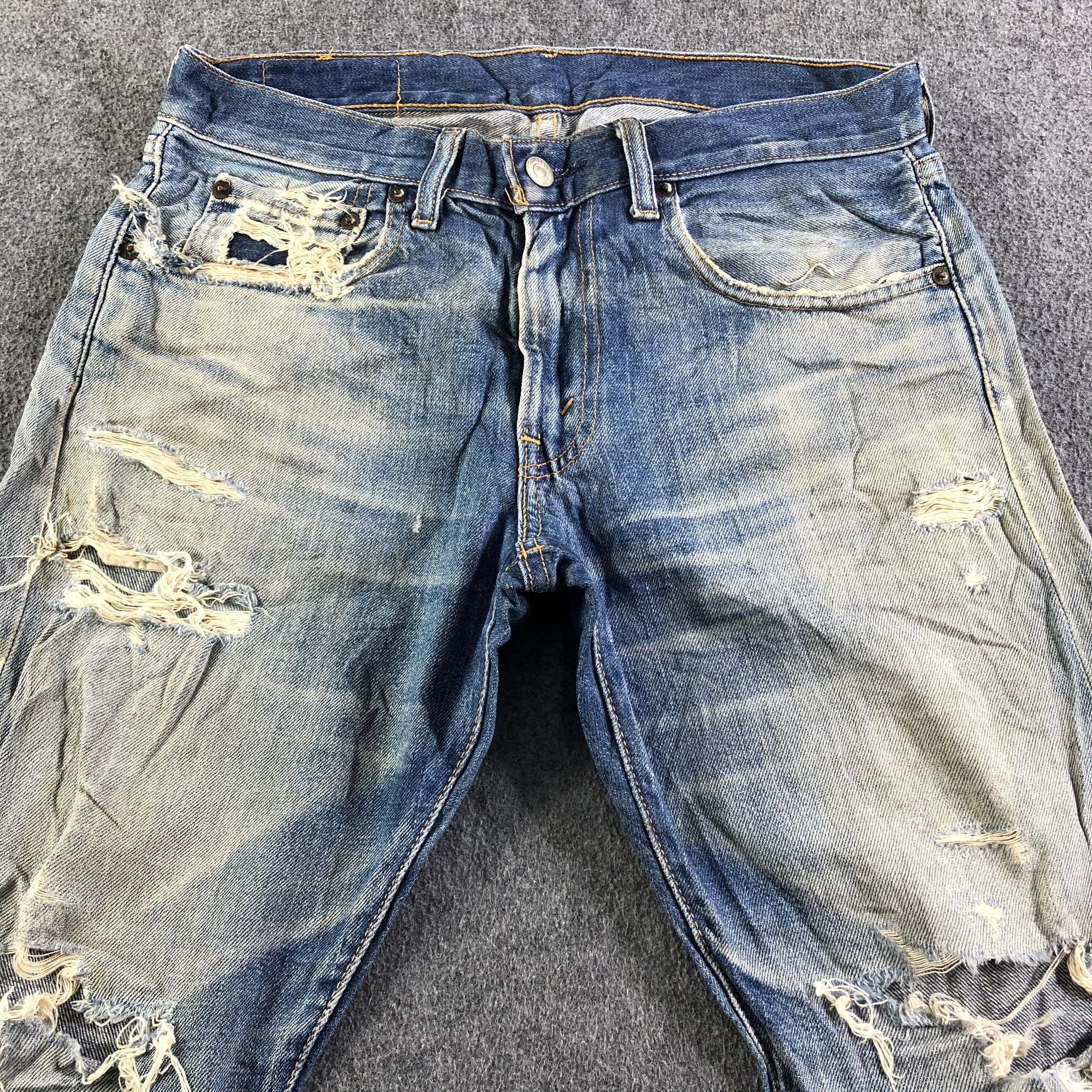 Levi's Vintage Blue Wash Levis 505 Jeans-J3588 Size 31" - 3 Thumbnail