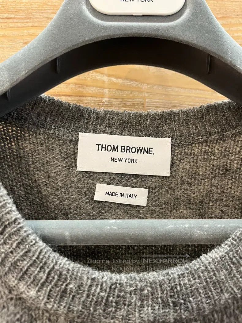 Thom Browne Thom Browne Cashmere Sweater, Gray Size US XL / EU 56 / 4 - 3 Thumbnail