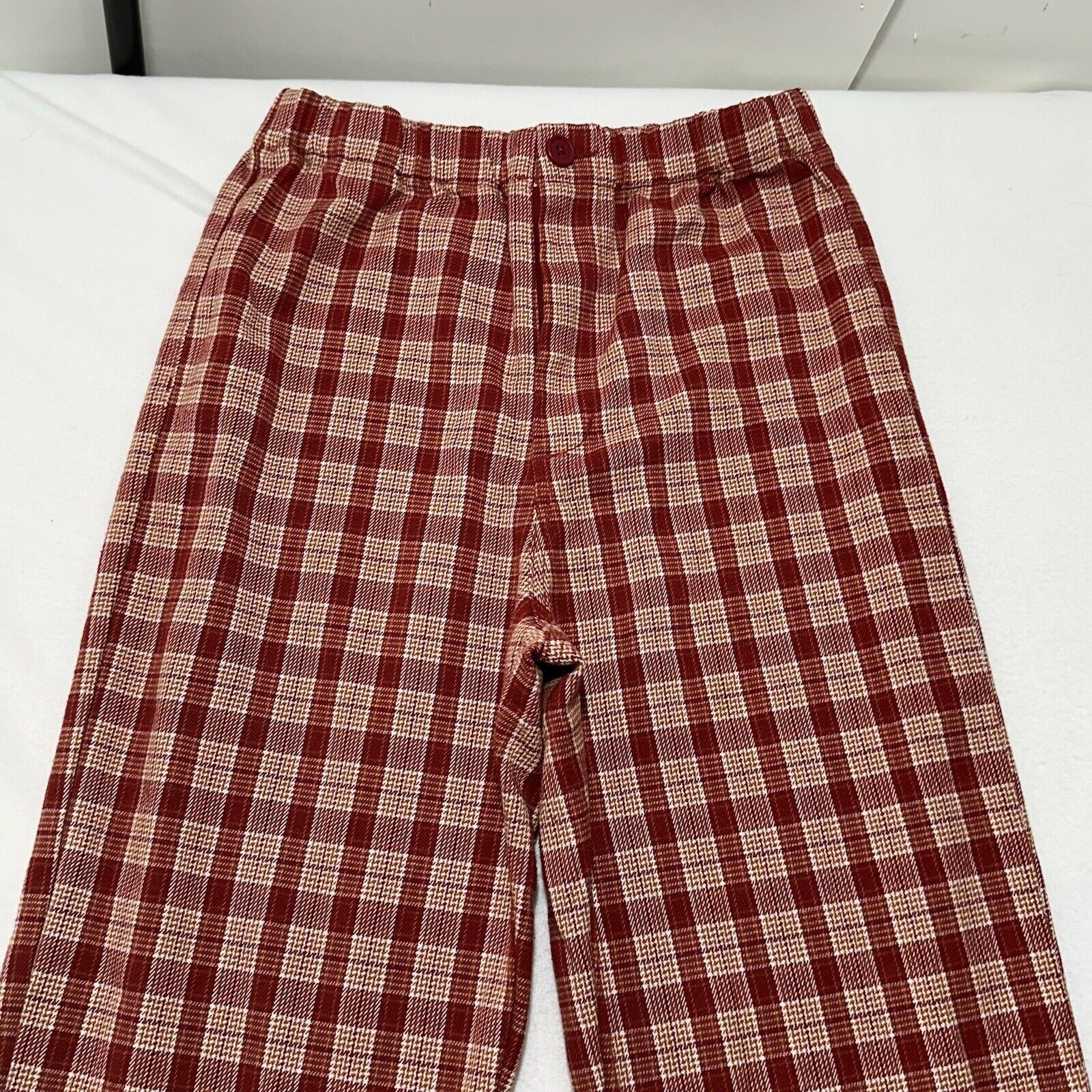 Brandy Melville Brandy Melville One Size Red Plaid High Rise Tilden Pants Size 24" / US 00 / IT 34 - 2 Thumbnail