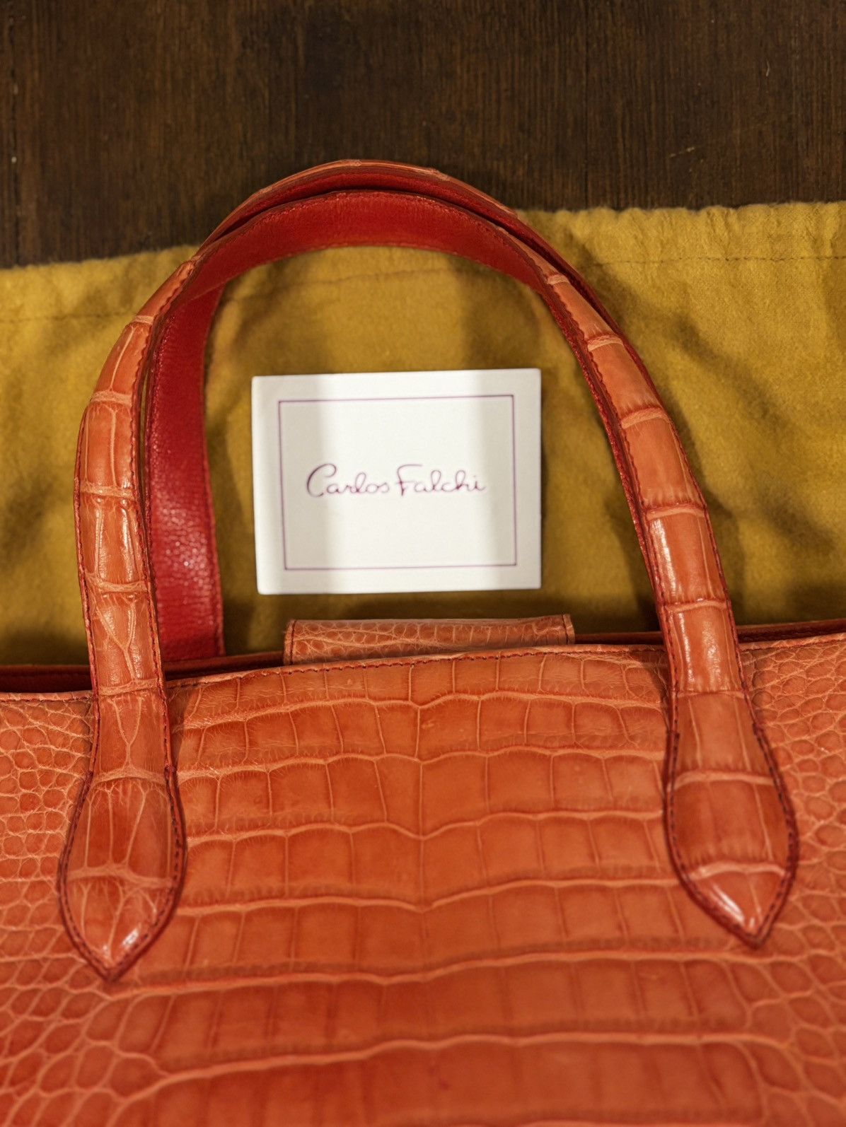 Designer Carlos Falchi pink🚨 “Real crocodile skin”🚨 bag designer bag Size ONE SIZE - 10 Thumbnail