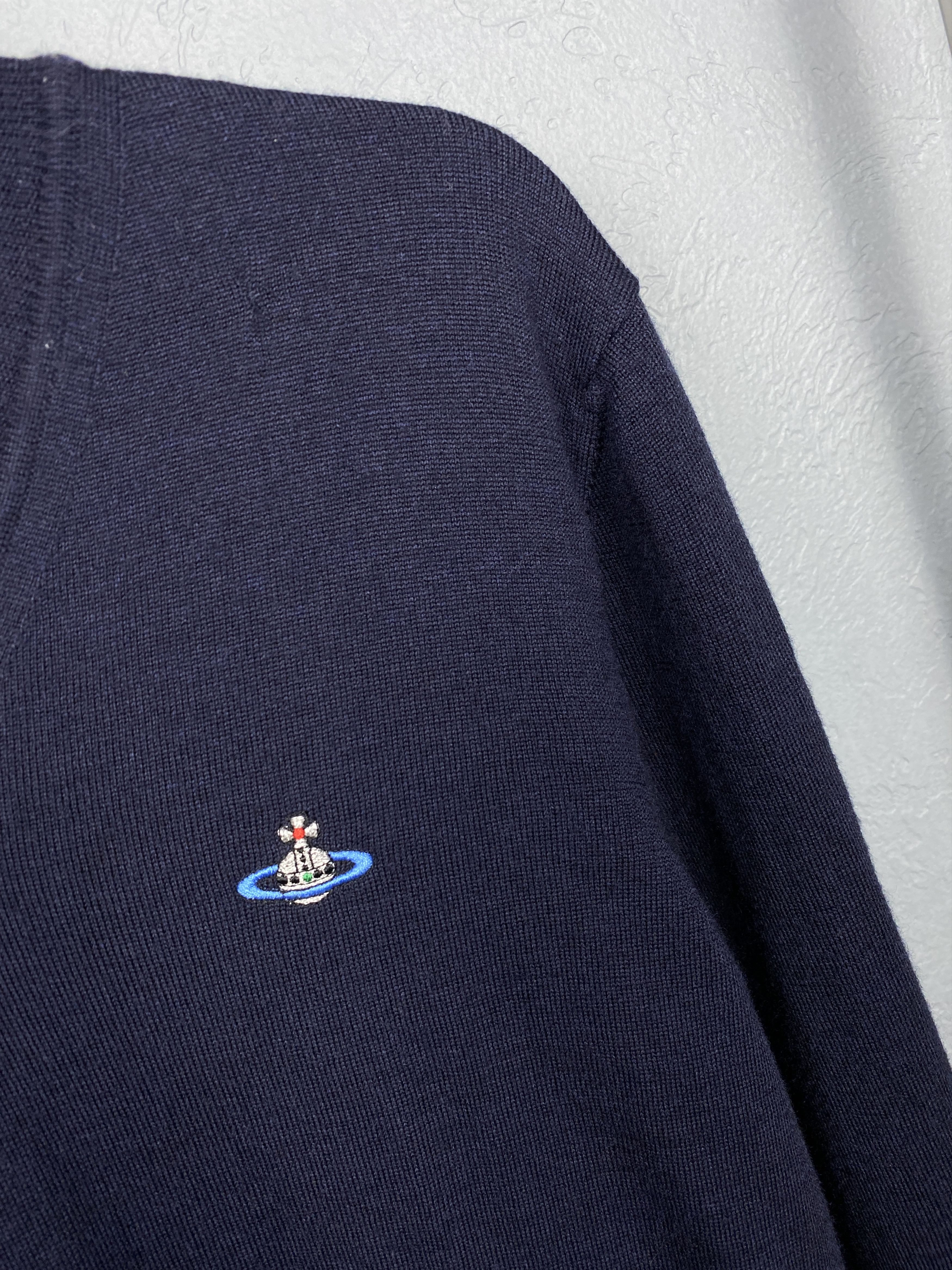 Vivienne Westwood Vivienne Westwood Vintage Mens V-Neck Wool Knit Sweater Size US L / EU 52-54 / 3 - 3 Thumbnail