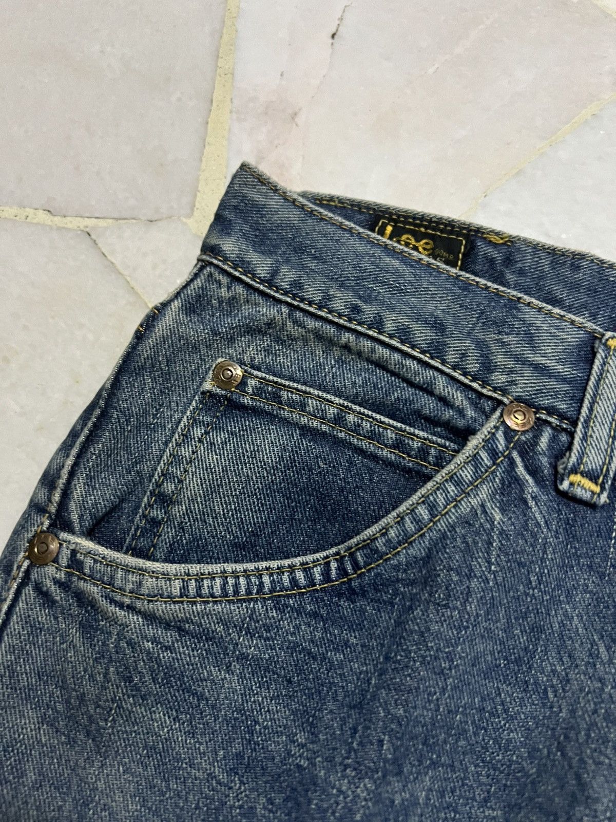 Japanese Brand 💥Baggy💥Vintage Lee Rider Selvedge Zipper Talon Washed Jean Size US 28 / EU 44 - 9 Thumbnail