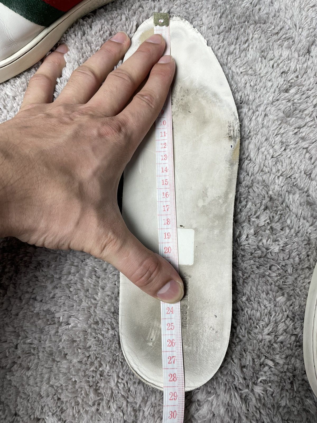 Gucci Gucci White Ace Tiger Patch Embroidered Web Leather Sneakers Size US 11.5 / EU 44-45 - 10 Thumbnail