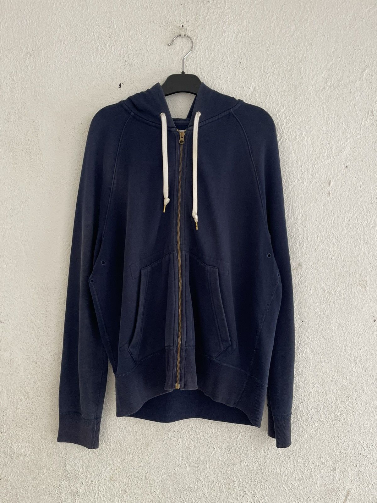 Acne Studios AW12 Acne Studios College Hood Navy Hoodie Faded Size US S / EU 44-46 / 1 - 1 Thumbnail