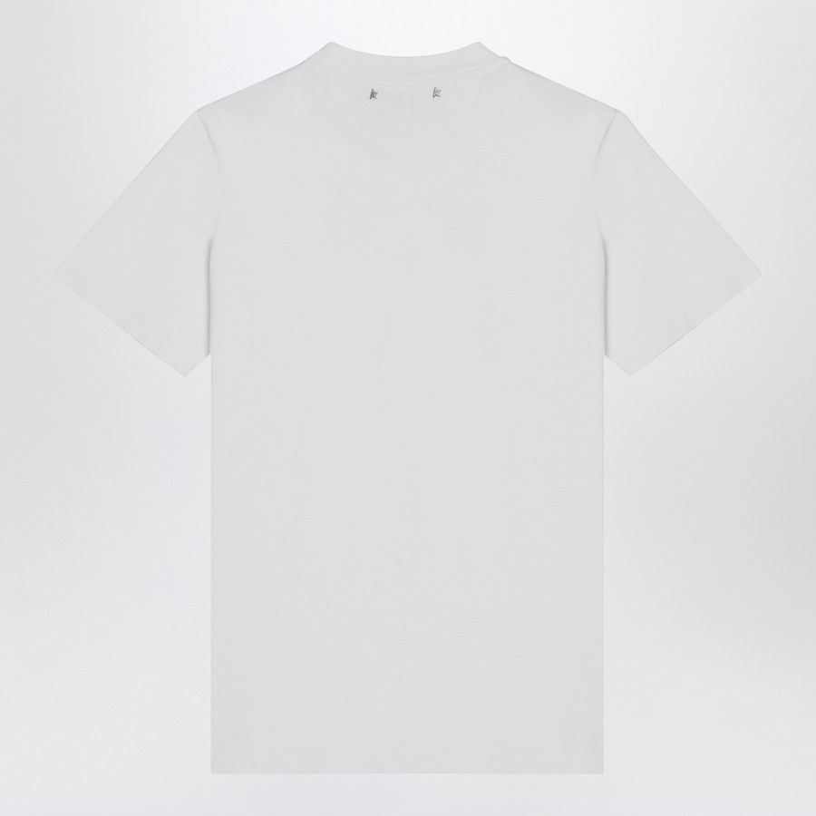 Golden Goose o1d2blof0824 Cotton T-Shirt With Crystals in White Size M / US 6-8 / IT 42-44 - 2 Thumbnail