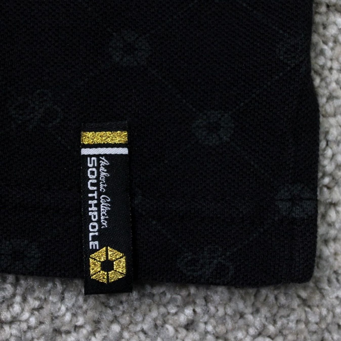 Southpole VINTAGE Southpole Polo Shirt Mens XL Black Logo All Over Print Cotton S/S Pullover Size US XL / EU 56 / 4 - 4 Thumbnail
