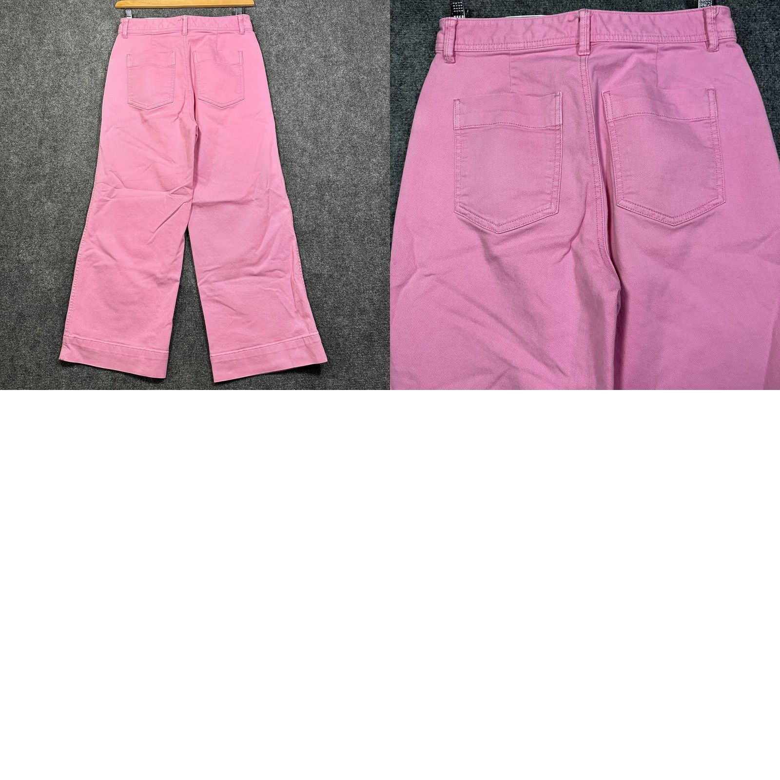 Gap Gap Jeans Wide Leg High Rise Crop Pink Cotton Stretch Pockets Size 6 Womens Size 28" / US 6 / IT 42 - 8 Thumbnail