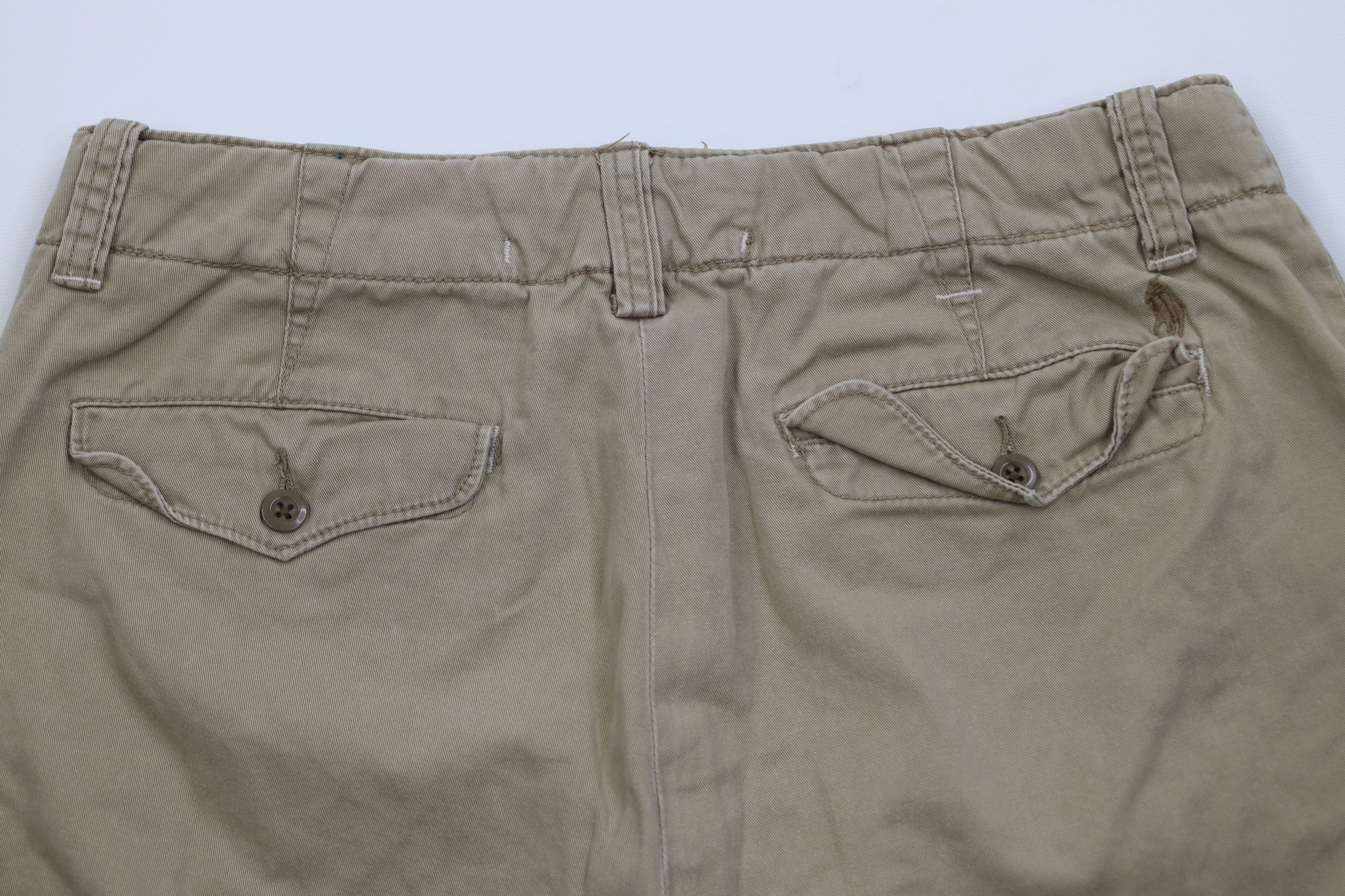 Ralph Lauren Vintage 90s Ralph Lauren Heavyweight Shorts Beige Cotton Size US 32 / EU 48 - 11 Thumbnail