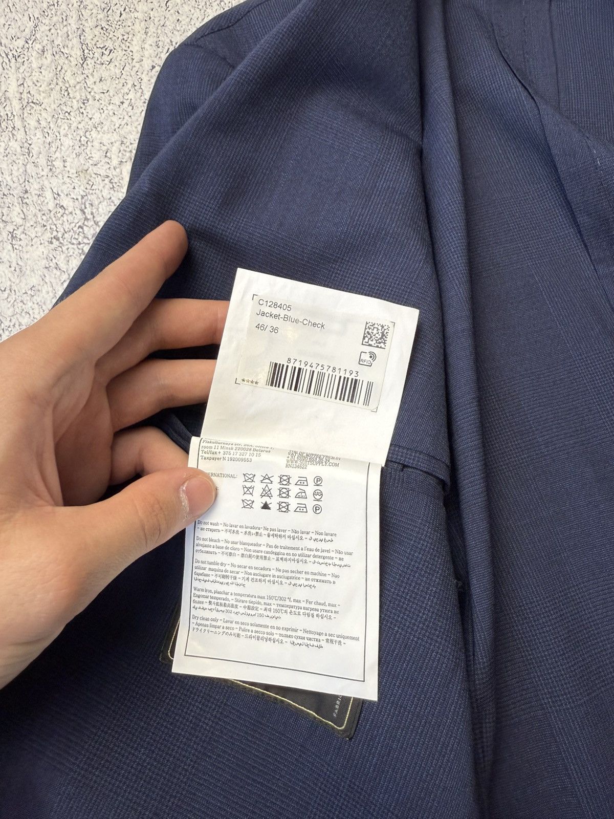 Suitsupply Mens Suitsupply Havana Patch UL Blue Wool Suit Size 46R - 13 Thumbnail