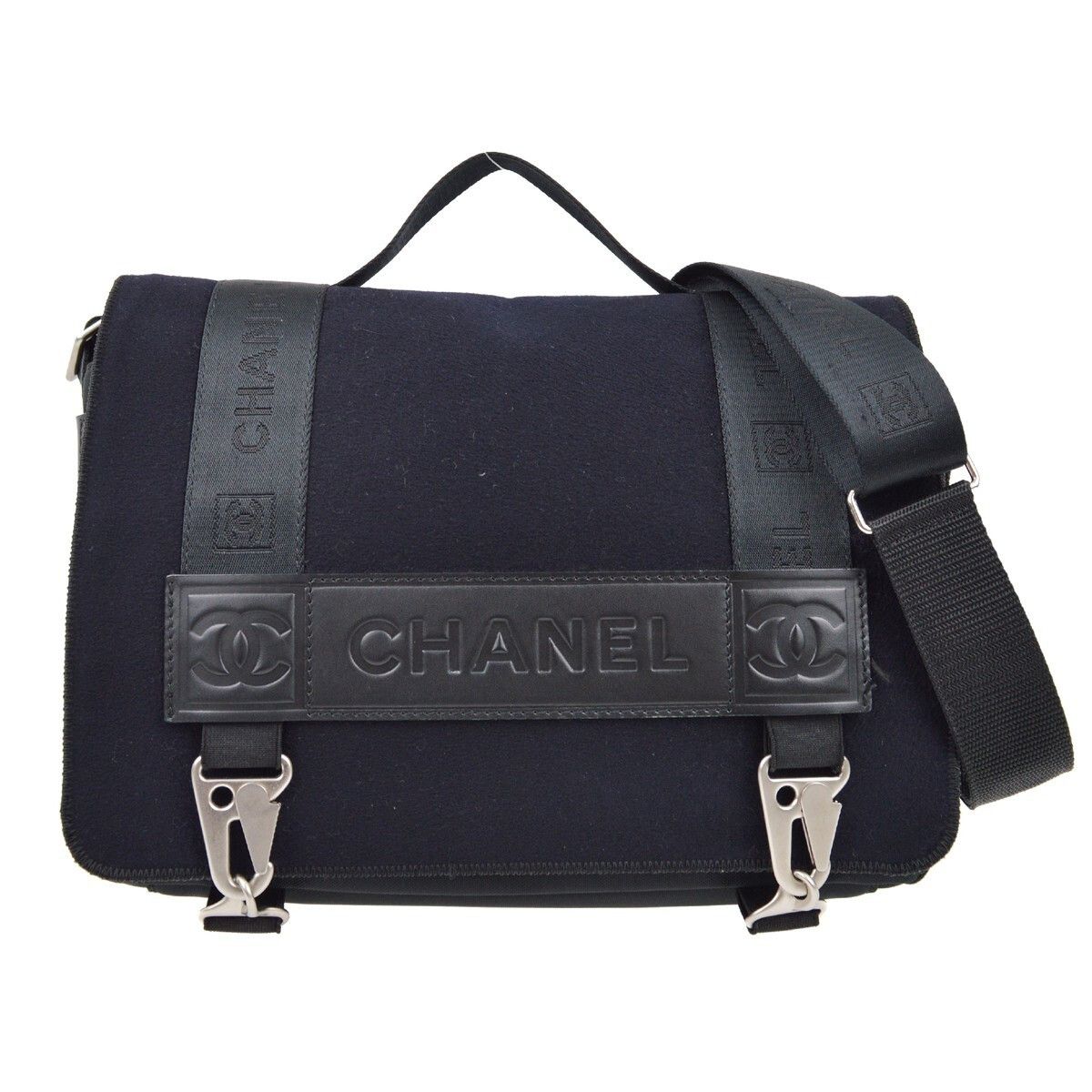 Chanel Chanel Sport Line Flap Messenger Bag Wool and Nylon Size ONE SIZE - 1 Thumbnail