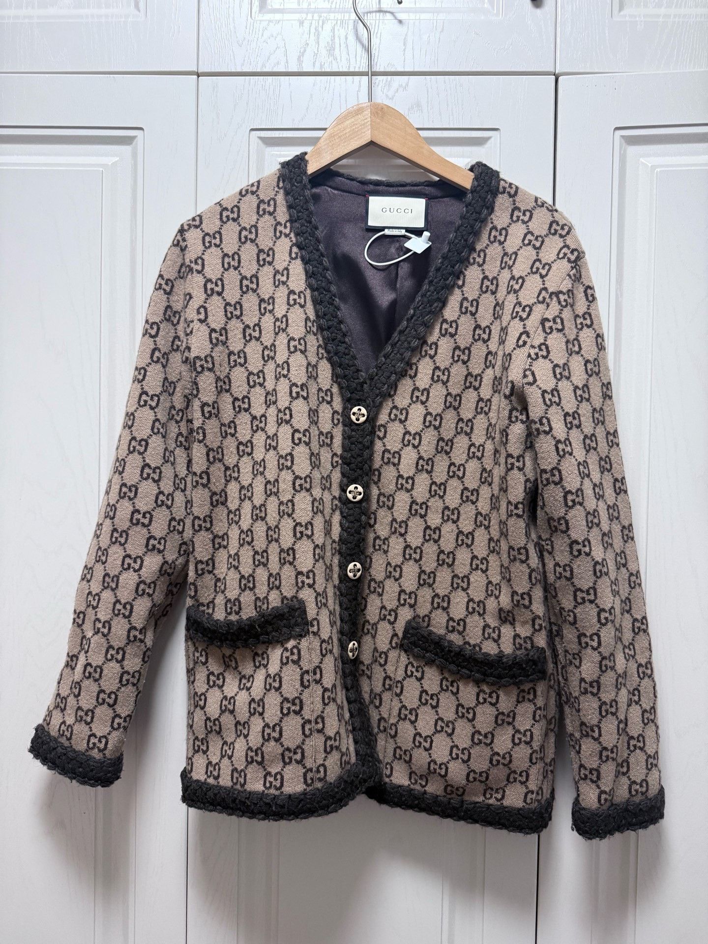 Gucci Gucci All-Over Print Knit Cardigan Size S / US 4 / IT 40 - 1 Thumbnail