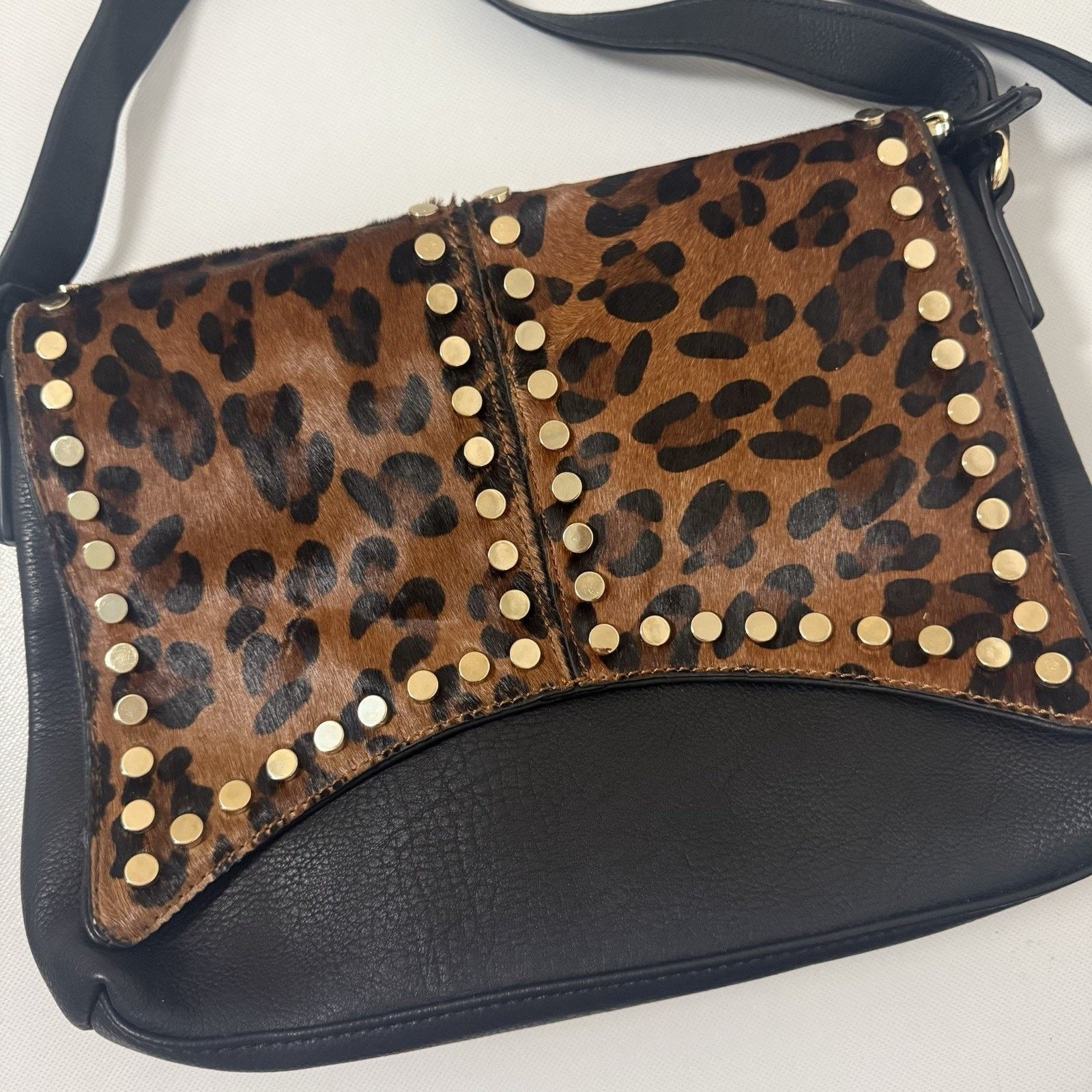 Other Cow Hair On Crossbody Purse Studded Biker Westerncore Size ONE SIZE - 2 Thumbnail