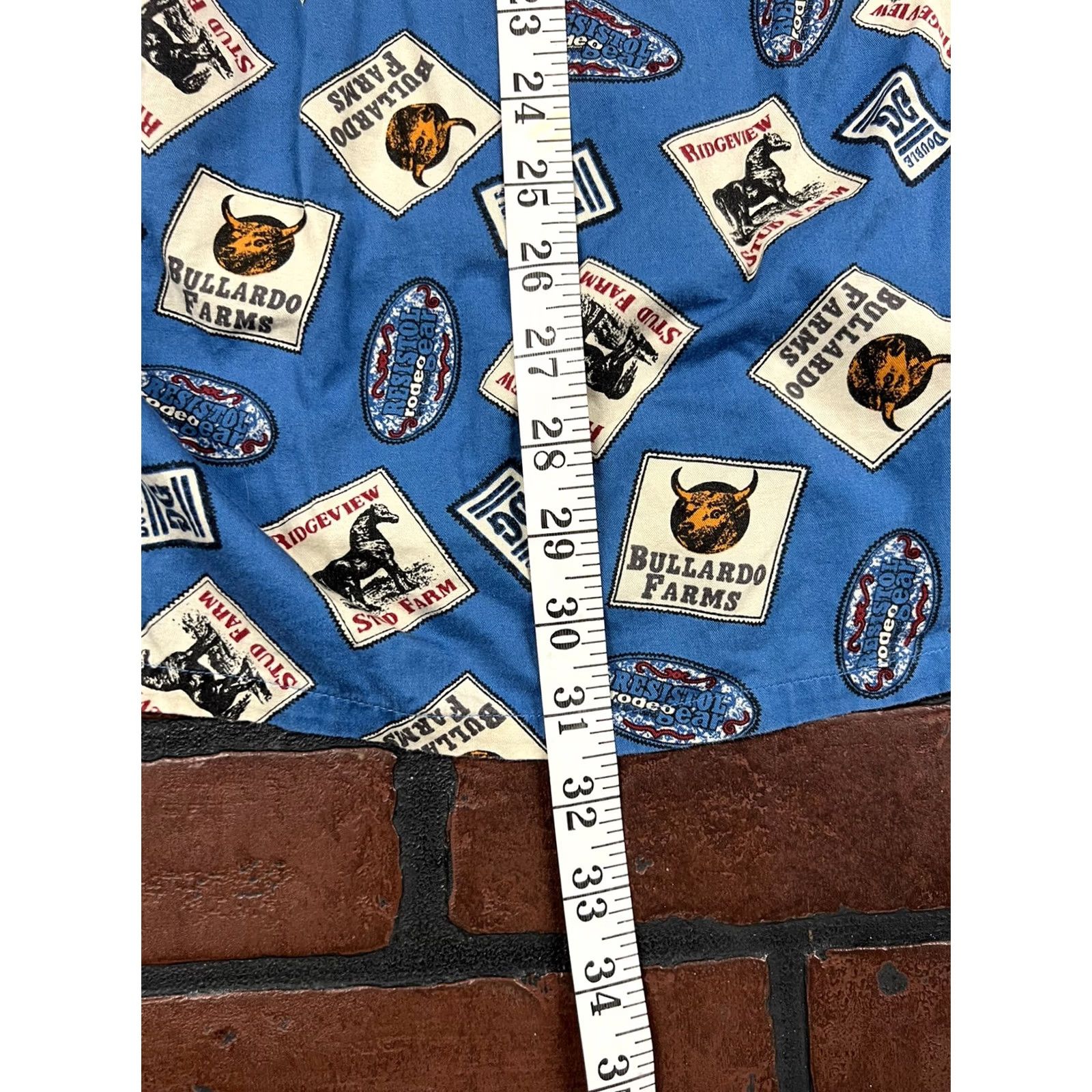 Vintage Resistol Rodeo Gear Shirt Men Large Western Cattle Print Short Sleeve Button Up Size US L / EU 52-54 / 3 - 8 Thumbnail
