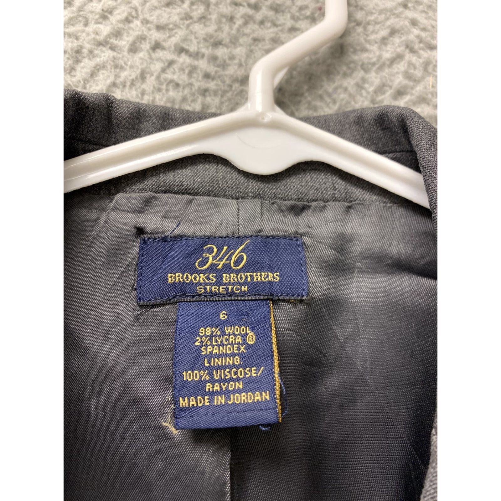 Brooks Brothers VINTAGE Brooks Brothers Blazer WOMENS 6 Gray 2 Button Sport Coat Jacket Regular Size M / US 6-8 / IT 42-44 - 2 Thumbnail