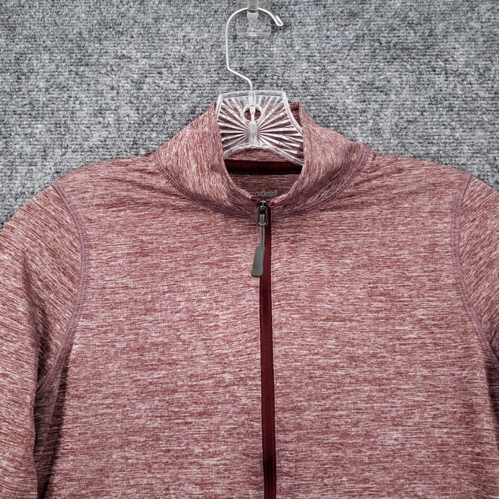 Champion Champion Shirt S Small Red Heather Long Sleeve 1/2 Zip Mock Neck Pullover T Mens Size US S / EU 44-46 / 1 - 3 Thumbnail