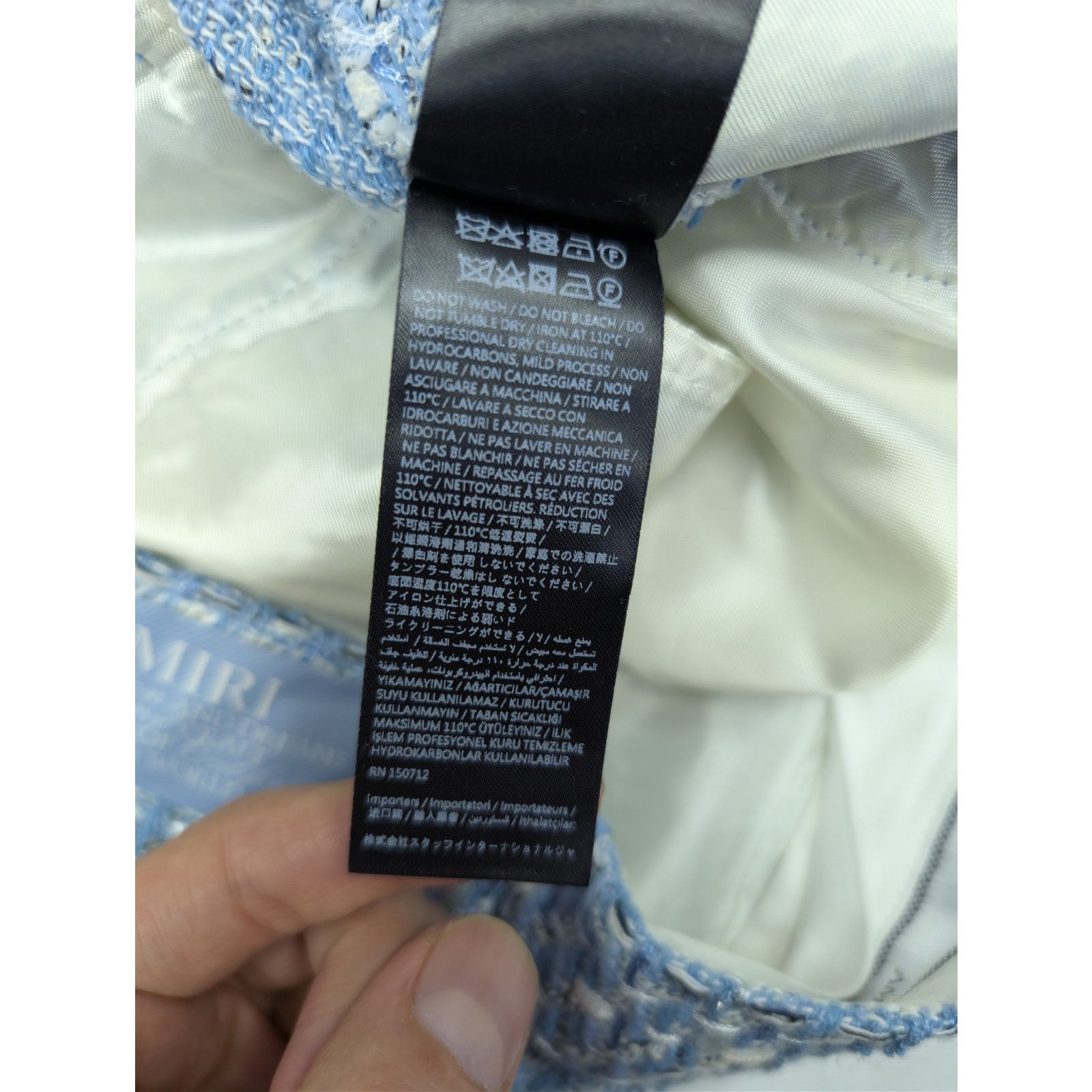 Amiri o1rshd1 Boucle Shorts Short in Ashley Blue Size US 40 / EU 56 - 18 Thumbnail