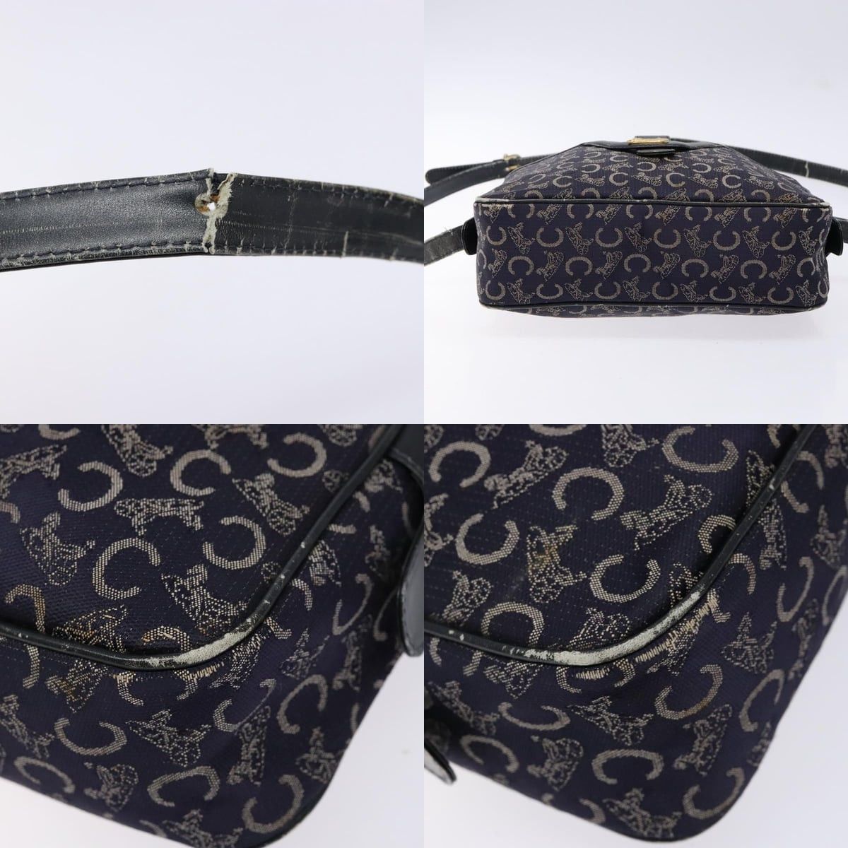 Celine CELINE C Sulky Shoulder Bag Canvas Navy Size ONE SIZE - 10 Thumbnail