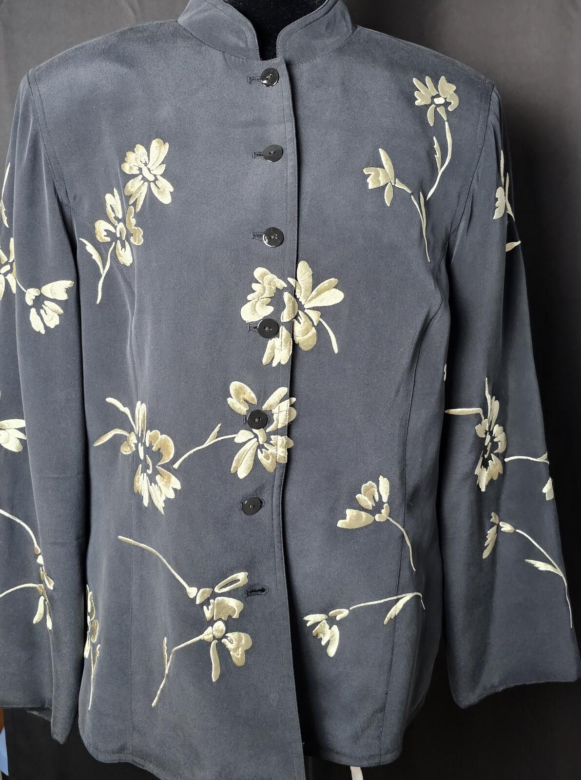 Other Debra DeRoo Jacket & Top Balck/Gold Womens Size M 100% Silk Size M / US 6-8 / IT 42-44 - 1 Thumbnail