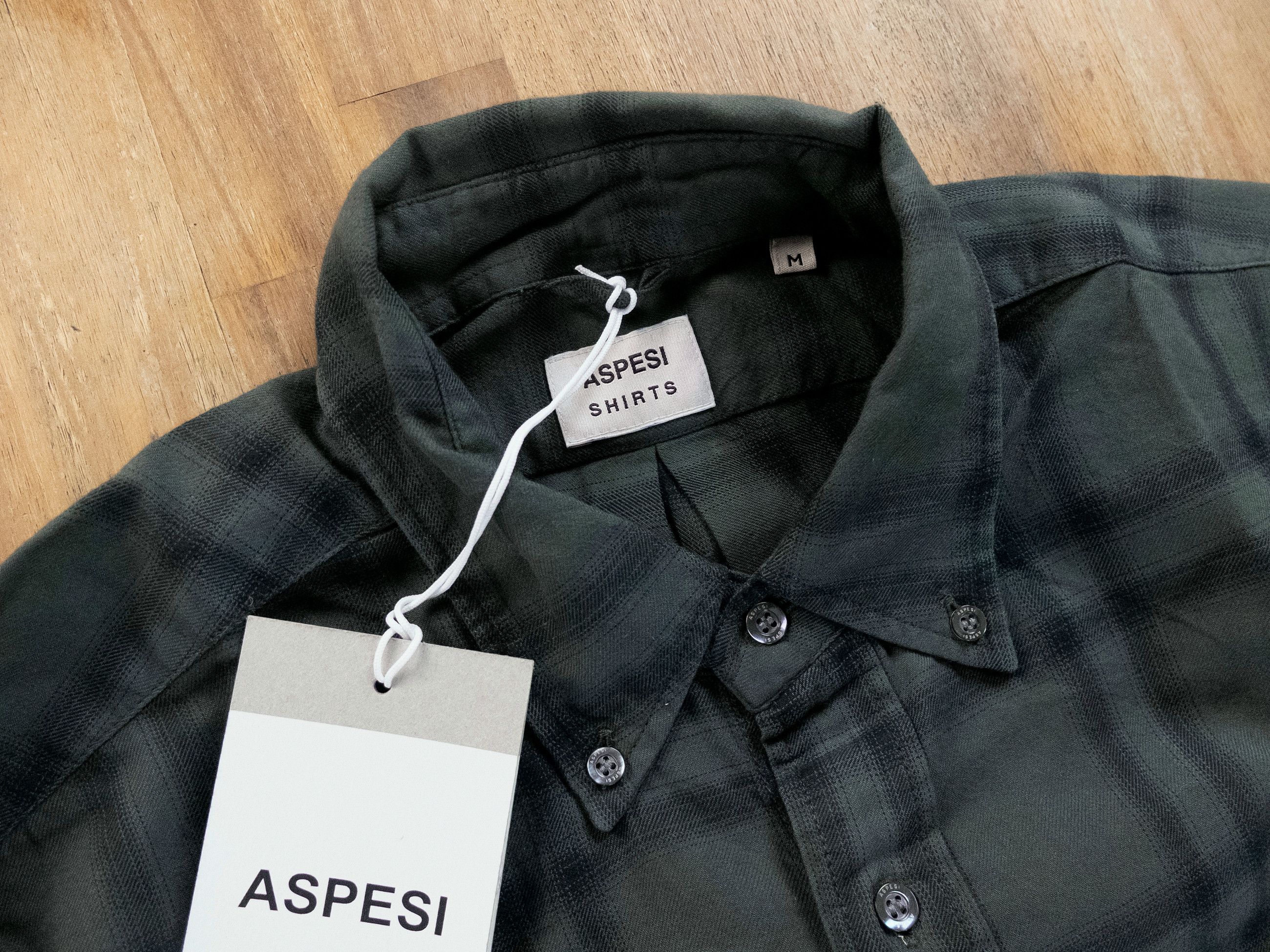 Aspesi ASPESI New Robert green plaid button down flannel shirt M Size US M / EU 48-50 / 2 - 2 Thumbnail