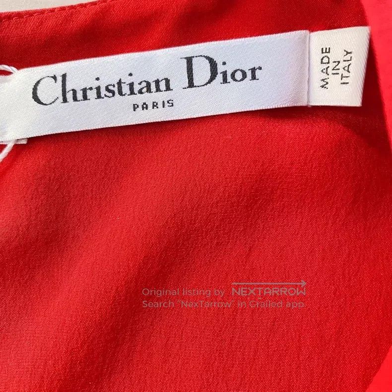 Dior Dior Red v-neck dress Size XS / US 0-2 / IT 36-38 - 7 Thumbnail