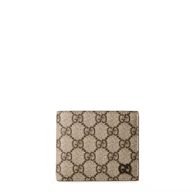 Gucci Men'S Supreme Leather Gg Interior Bi-Fold Wallet Size ONE SIZE - 1 Thumbnail