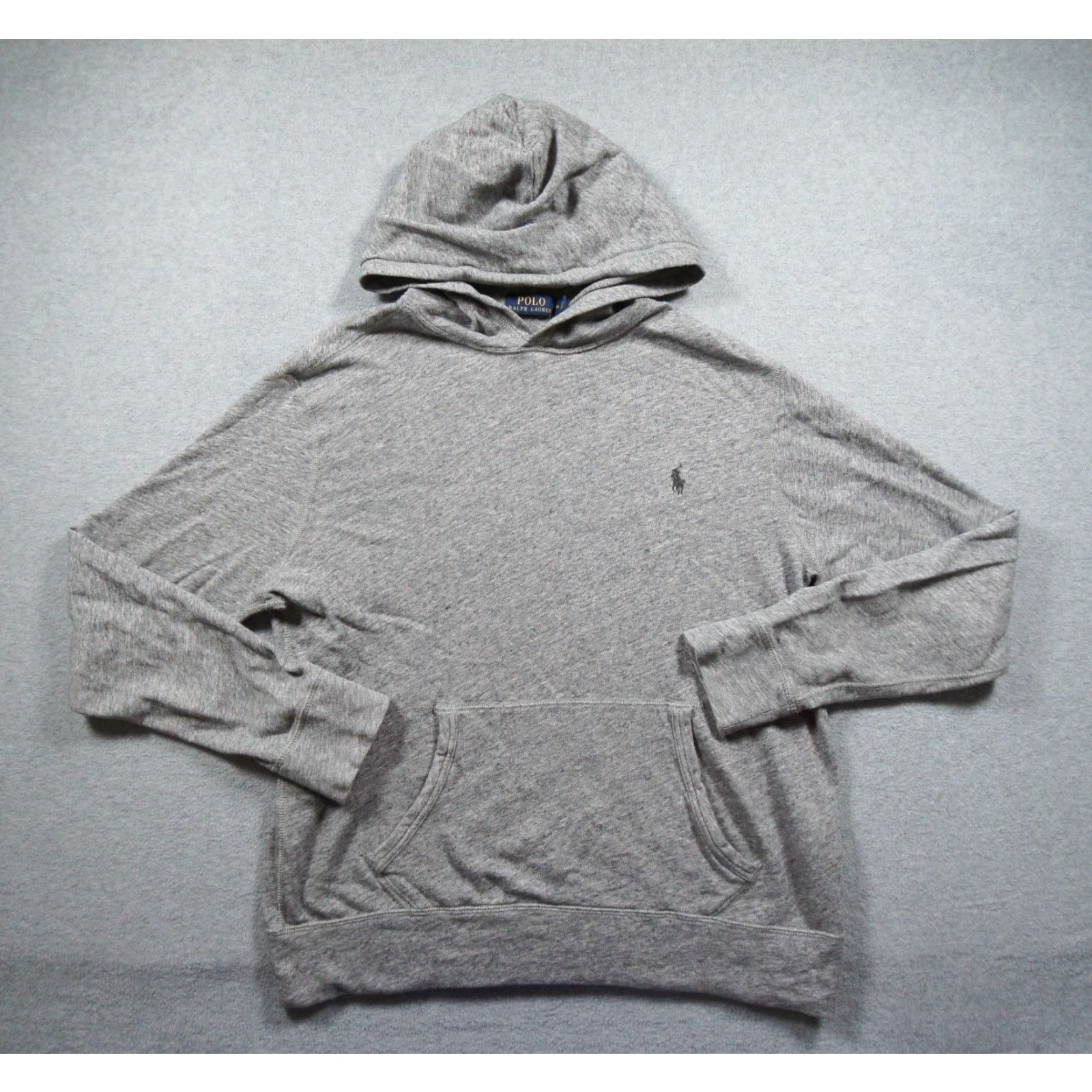 Polo Ralph Lauren Polo Ralph Lauren Sweater Mens Medium Gray Hoodie Lightweight Pullover Pony Logo Size US M / EU 48-50 / 2 - 2 Thumbnail