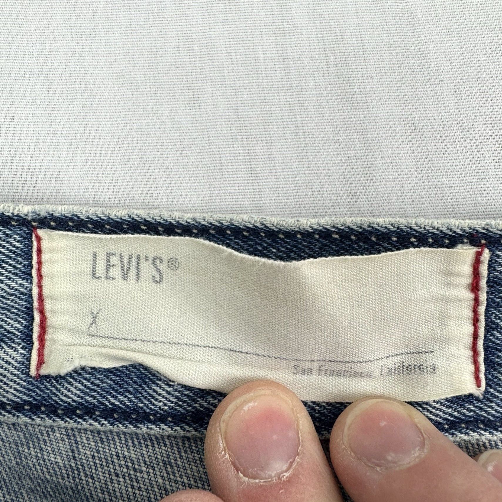 Levi's VINTAGE Levi's Carpenter Jeans Men 34x32 Blue Wide-Leg Relaxed Baggy Y2K Grunge 90s Punk Hip Hop Jeans Mens Size US 34 / EU 50 - 6 Thumbnail