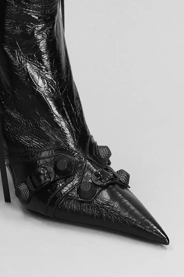 Balenciaga o1y0625 Leather Ankle Boots in Black Size US 7 / IT 37 - 3 Thumbnail