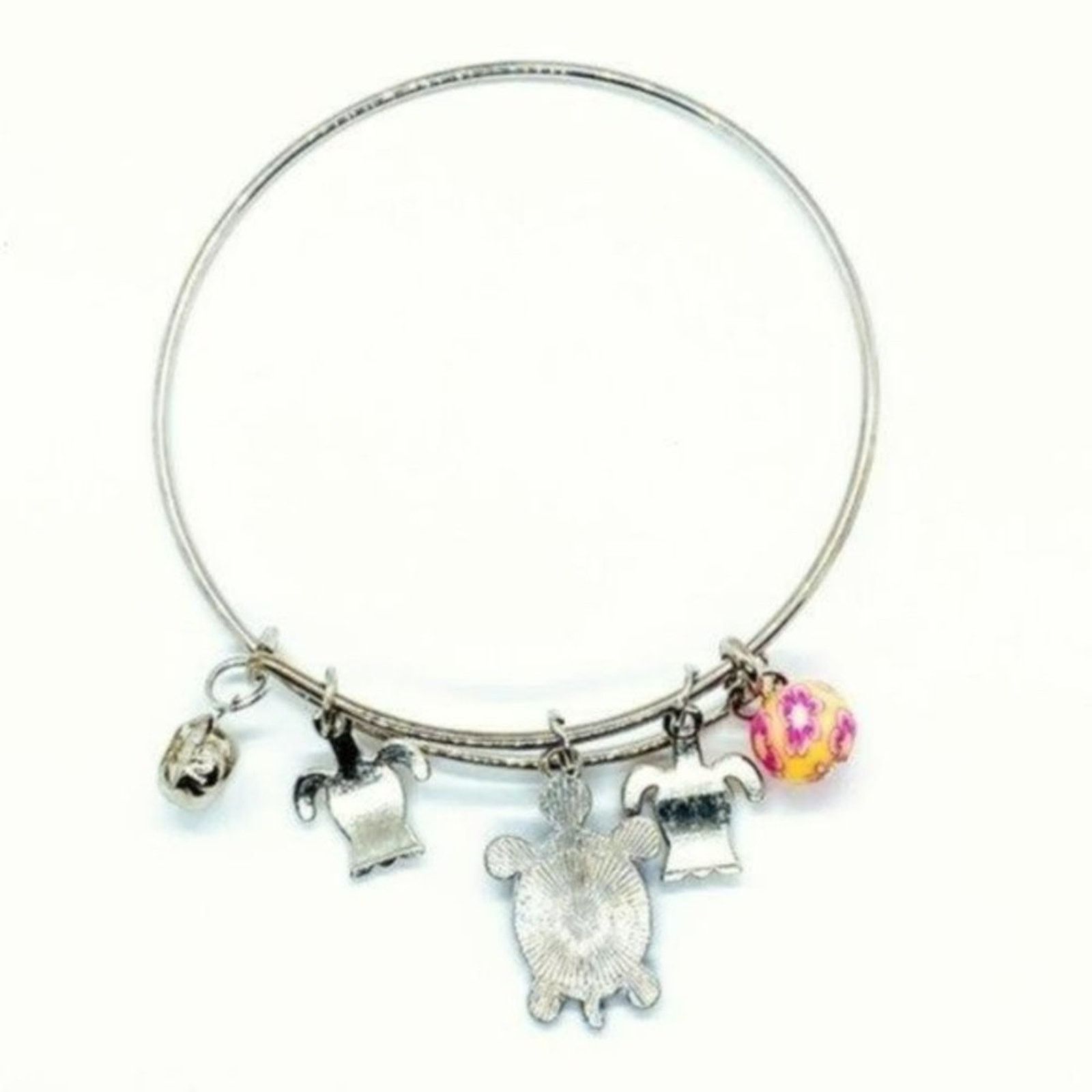 Other Beaded Sea Turtle Charm Colorful Bangle Bracelet Size ONE SIZE - 5 Thumbnail