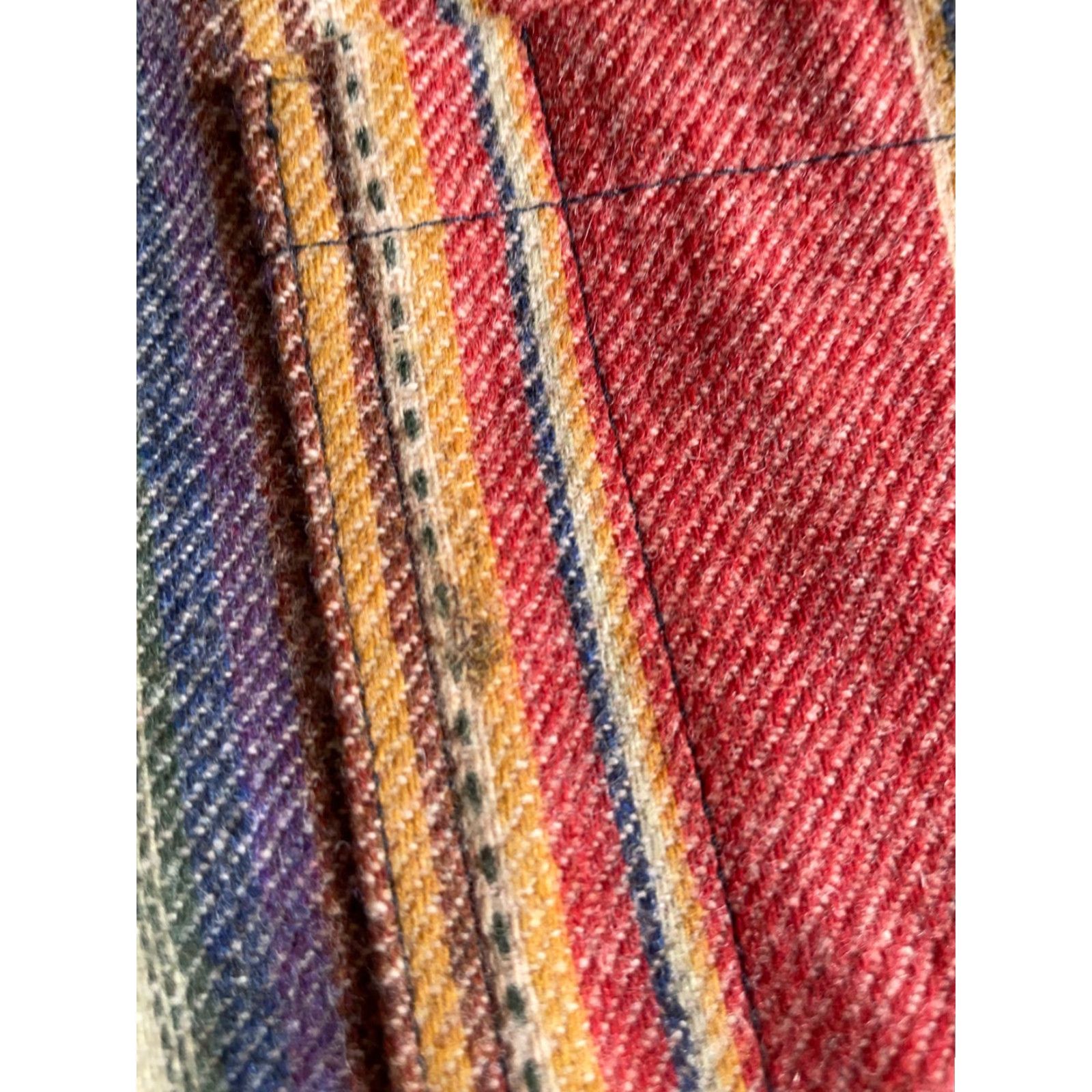 Vintage VINTAGE Woolrich Shirt Men Medium Red Blue Stripe Leather Collar Wool Flannel 90s Hipster Retro Workwear Casual Shirt Mens Size US M / EU 48-50 / 2 - 5 Thumbnail