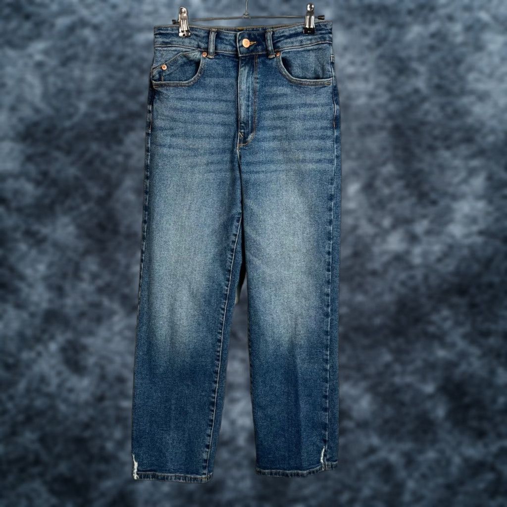 Zara VINTAGE Zara Womens Size 6 High-Waist Straight-Leg Denim Jeans Medium Wash Ankle Slit Size 28" / US 6 / IT 42 - 1 Thumbnail