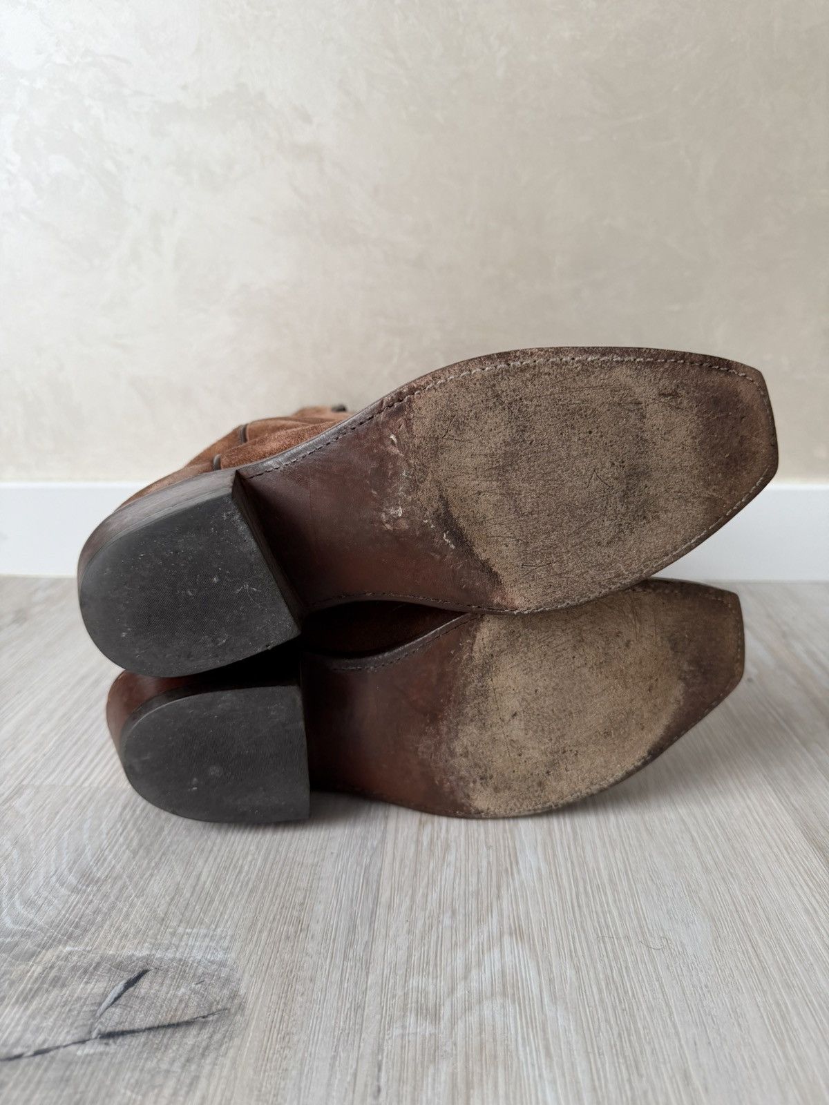 Lucchese Vintage Italian AS 98 Rick Owens Style Leather Cowboy Boots Size US 8 / EU 41 - 7 Thumbnail