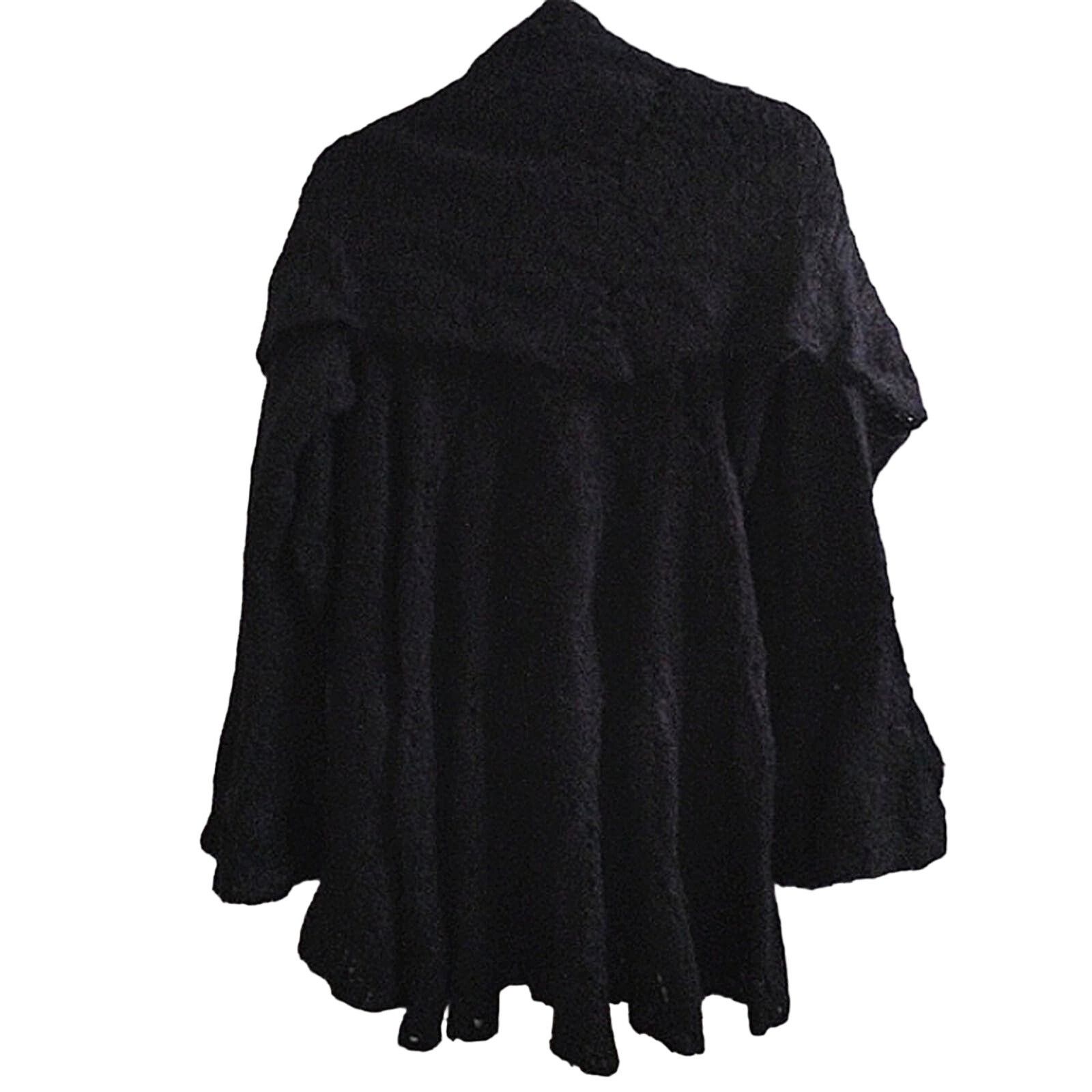Other Simply Natural PERU SURI WOOL Cardigan Sz L BLACK Bell Boho Size M / US 6-8 / IT 42-44 - 3 Thumbnail