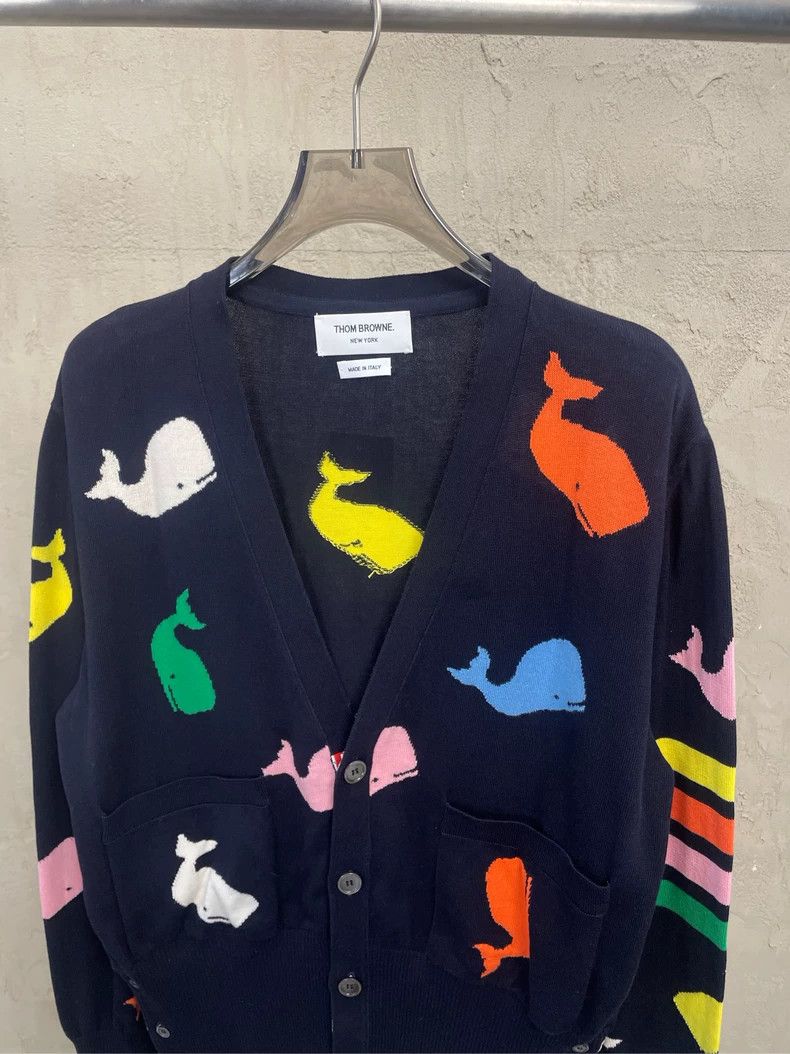 Thom Browne Thom browne Size 3 Dark blue four-striped little whale kni Size L / US 10 / IT 46 - 3 Thumbnail